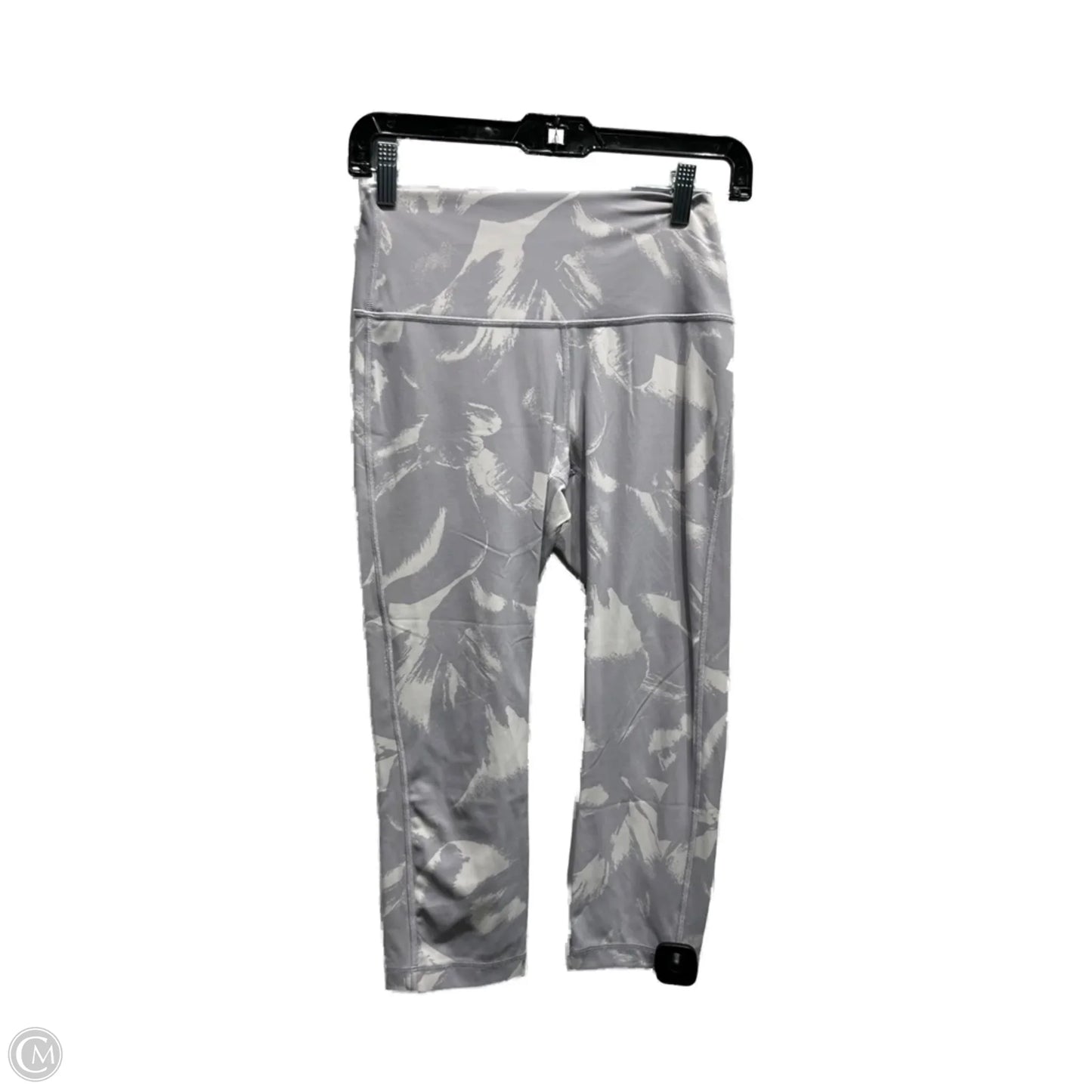 Athletic Capris By Lululemon In Grey & White, Size: 6