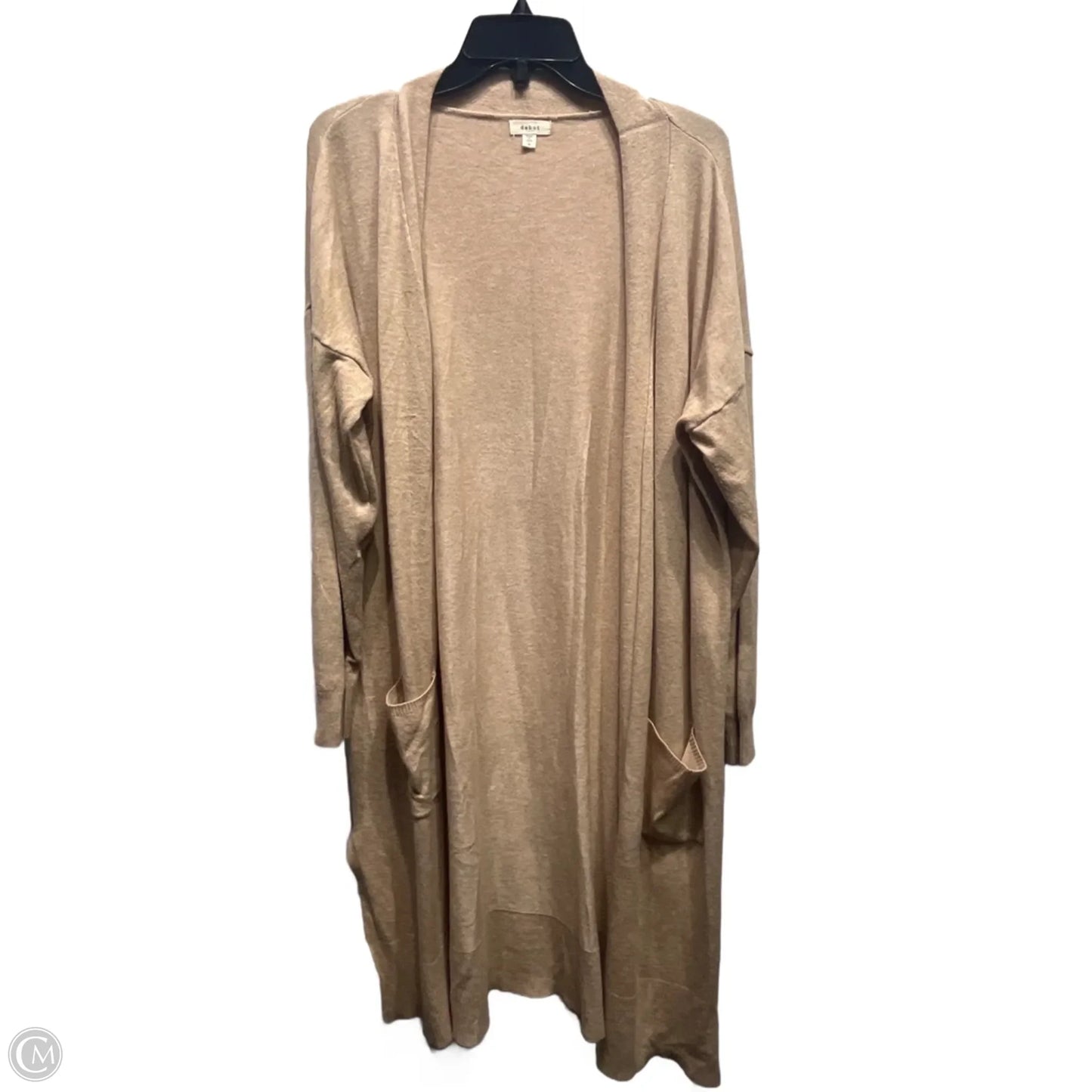 Sweater Cardigan By Debut In Tan, Size: M