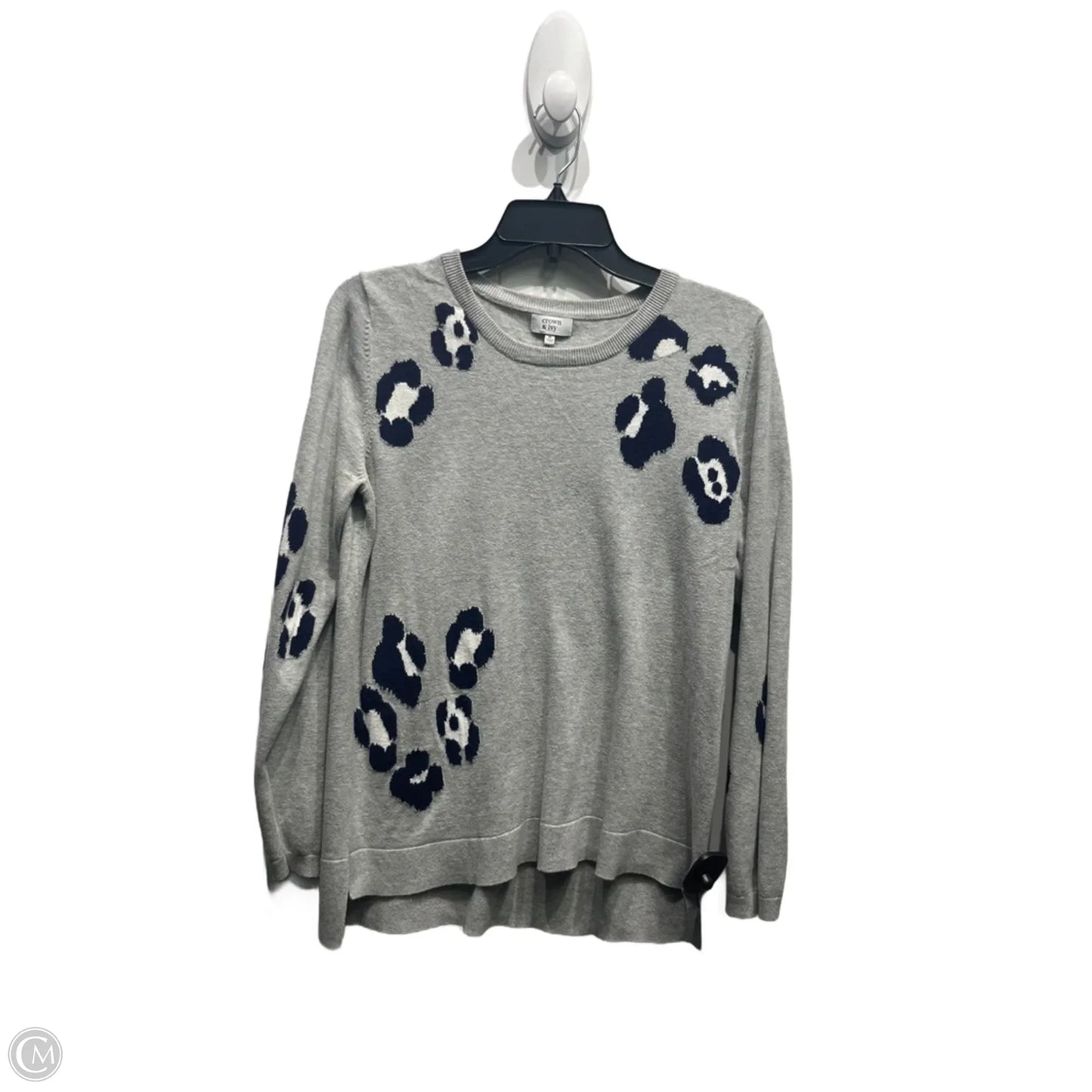 Sweater By Crown And Ivy In Blue & Grey, Size: M