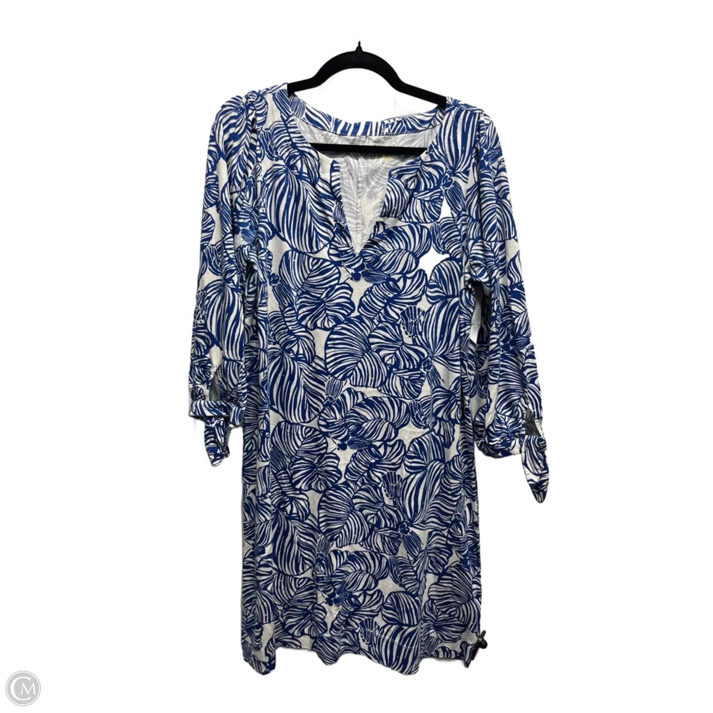 Dress Designer By Lilly Pulitzer In Blue & White, Size: L