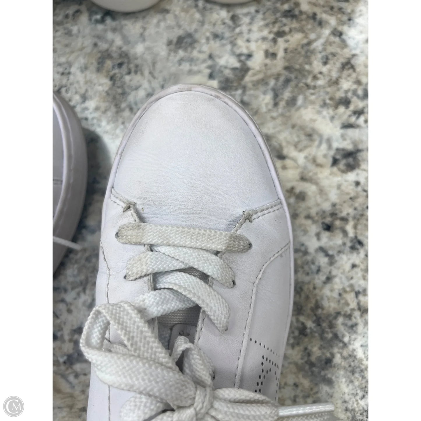 Shoes Designer By Coach In Blue & White, Size: 7