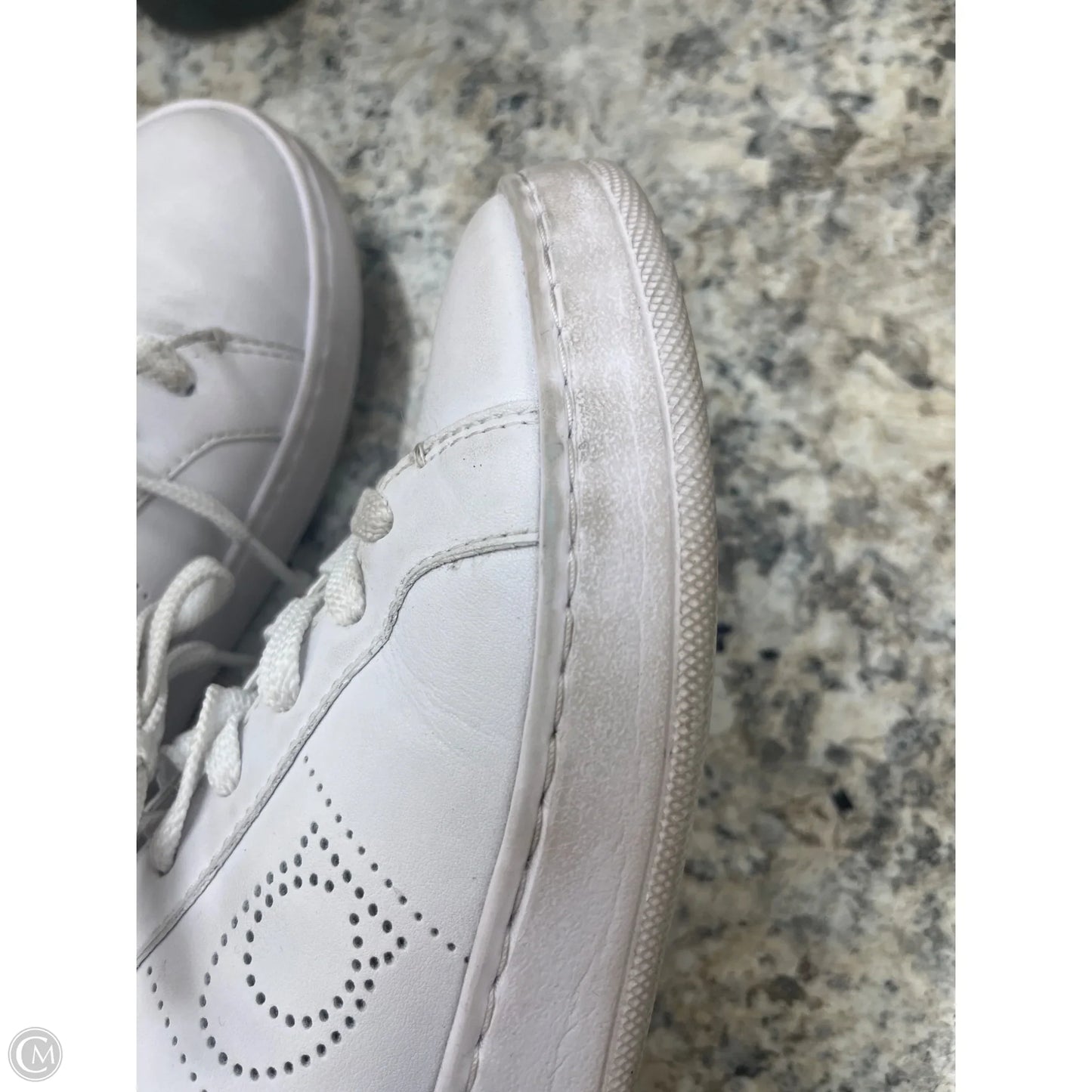 Shoes Designer By Coach In Blue & White, Size: 7