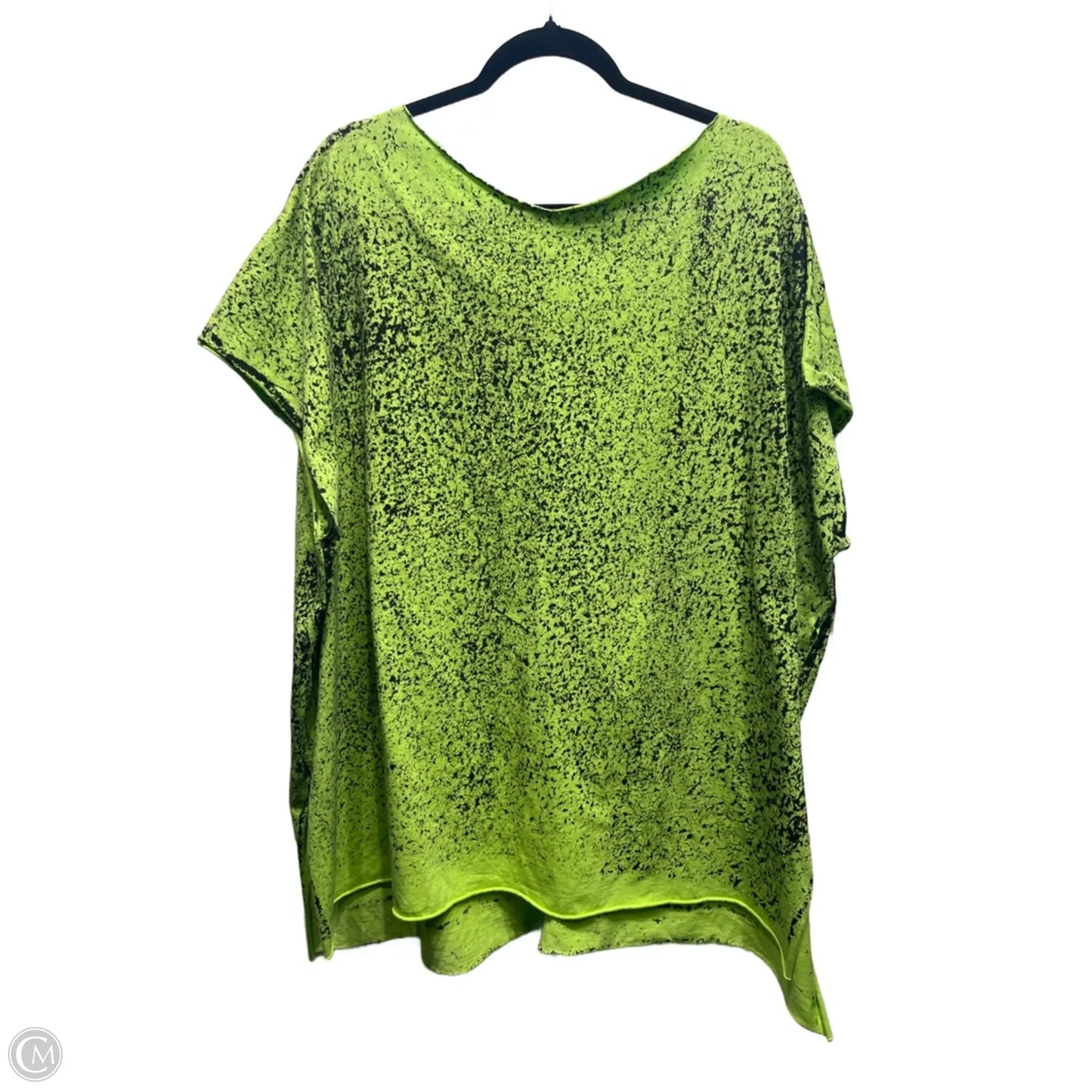 Top Short Sleeve By cynthia rabi In Black & Green, Size: 2x