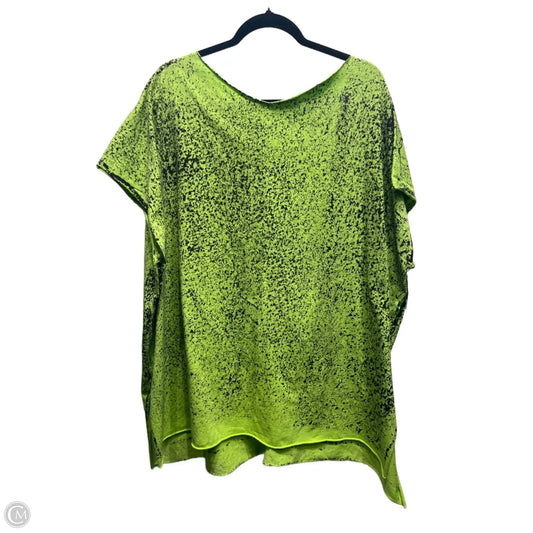 Top Short Sleeve By cynthia rabi In Black & Green, Size: 2x