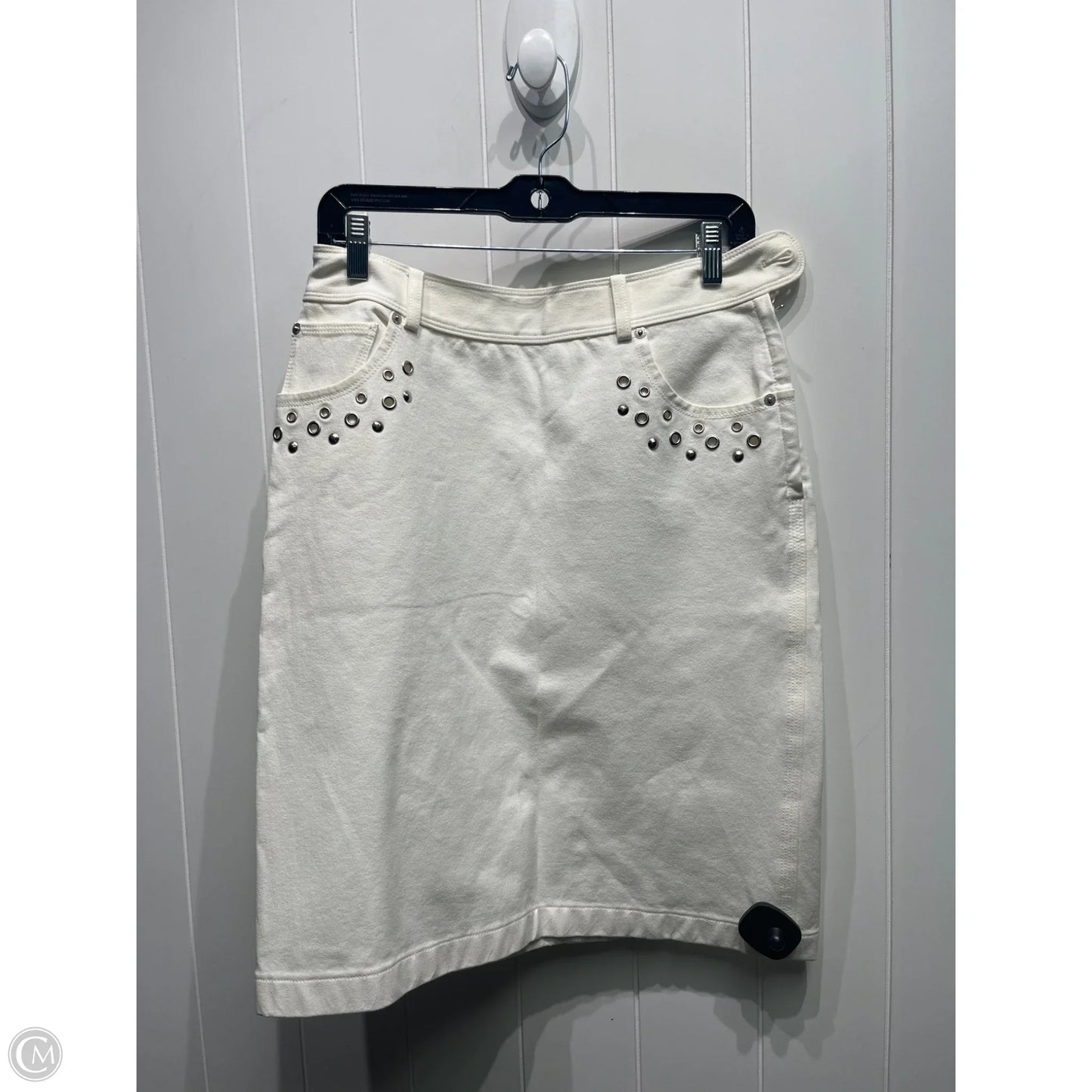 Skirt Luxury Designer By St John Collection In White, Size: 8