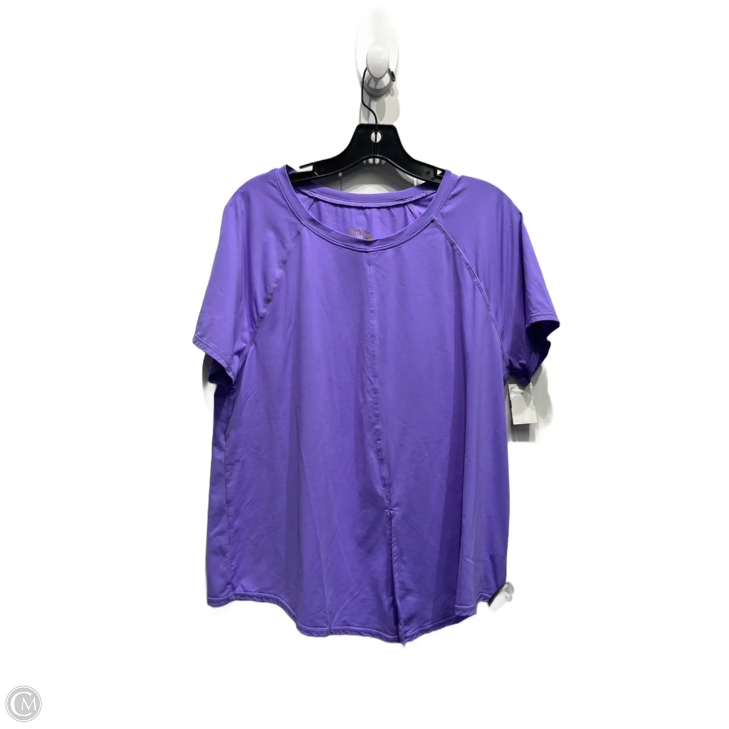 Top Short Sleeve Designer By Lilly Pulitzer In Purple, Size: Xl