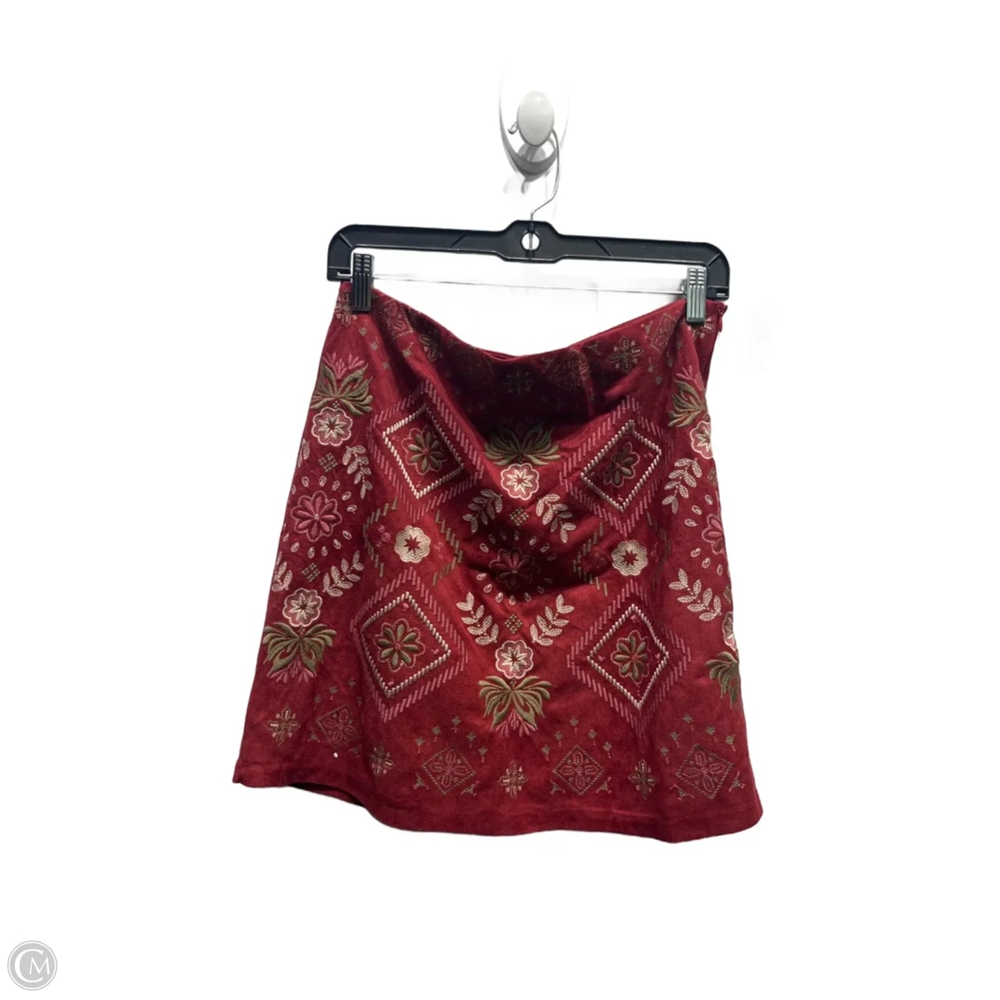 Skirt Mini & Short By Andree By Unit In Green & Red, Size: L