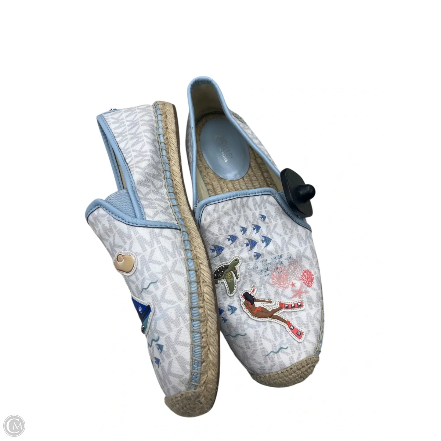 Shoes Designer By Michael Kors In Blue & Orange, Size: 9.5