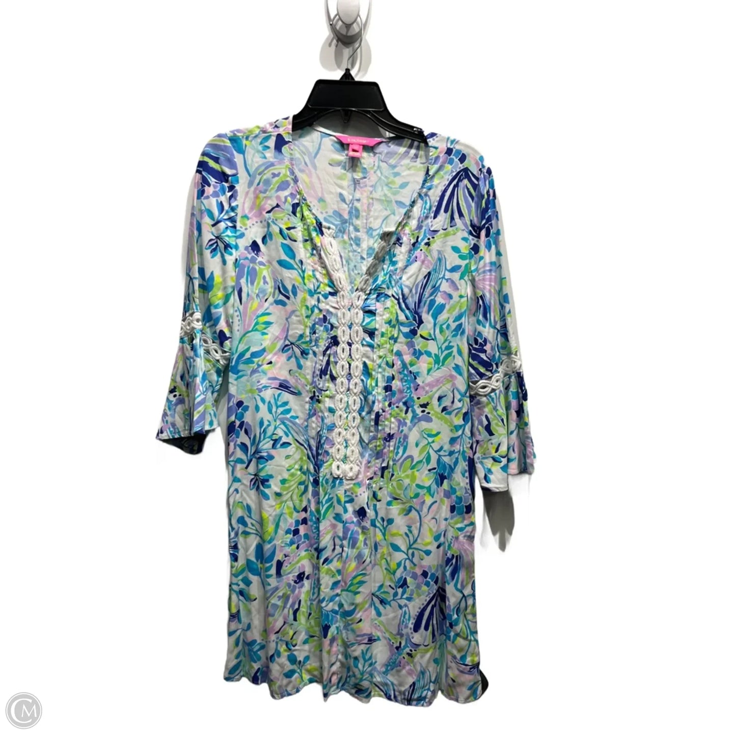 Dress Designer By Lilly Pulitzer In Blue & Green, Size: Xs