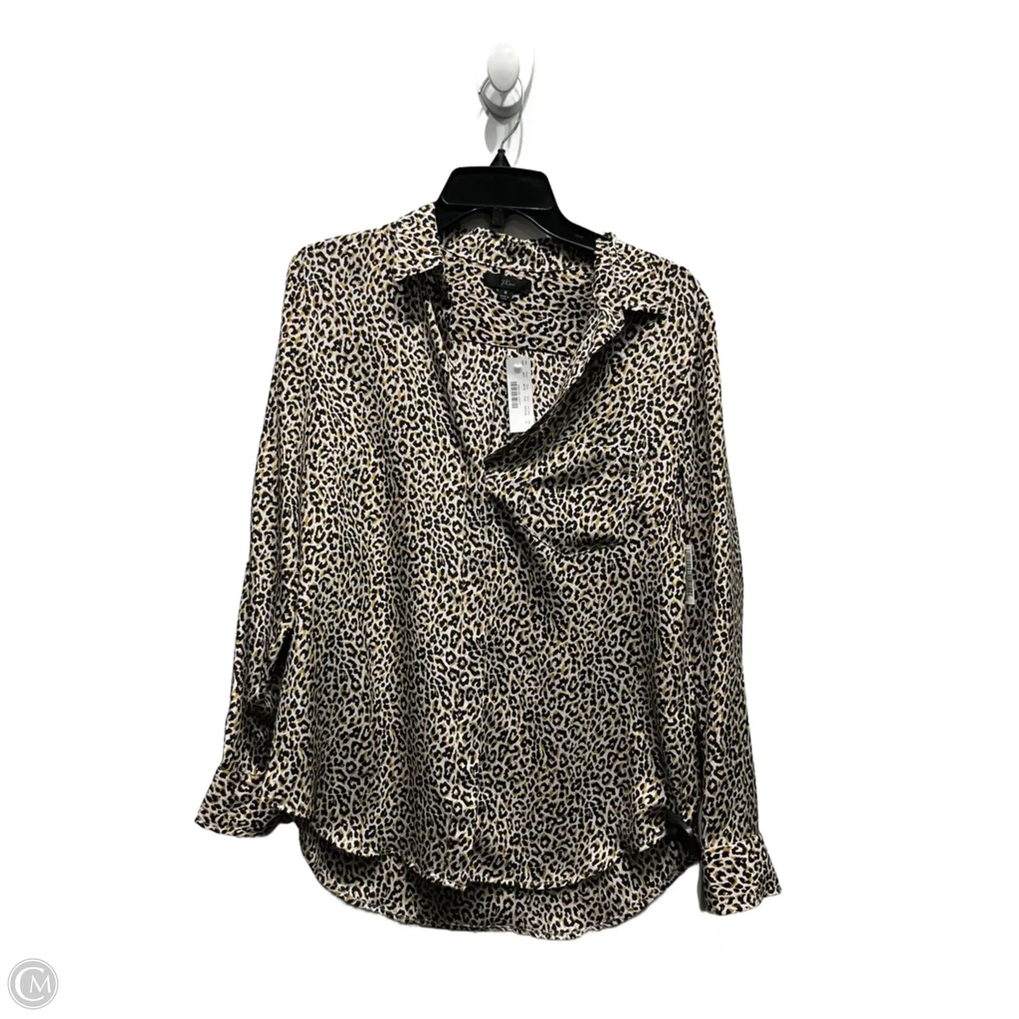 Top Long Sleeve By J. Crew In Animal Print, Size: 8