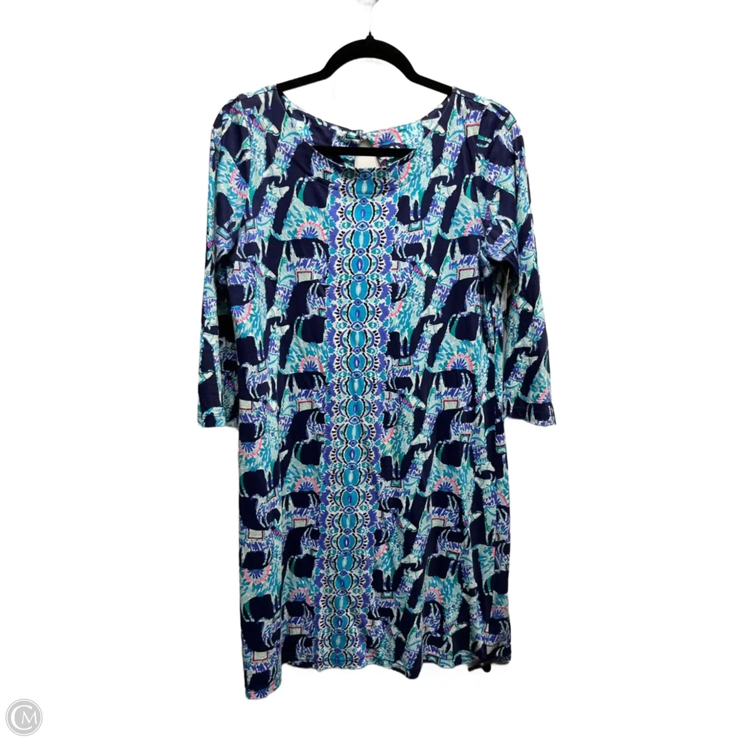 Dress Designer By Lilly Pulitzer In Blue & White, Size: M