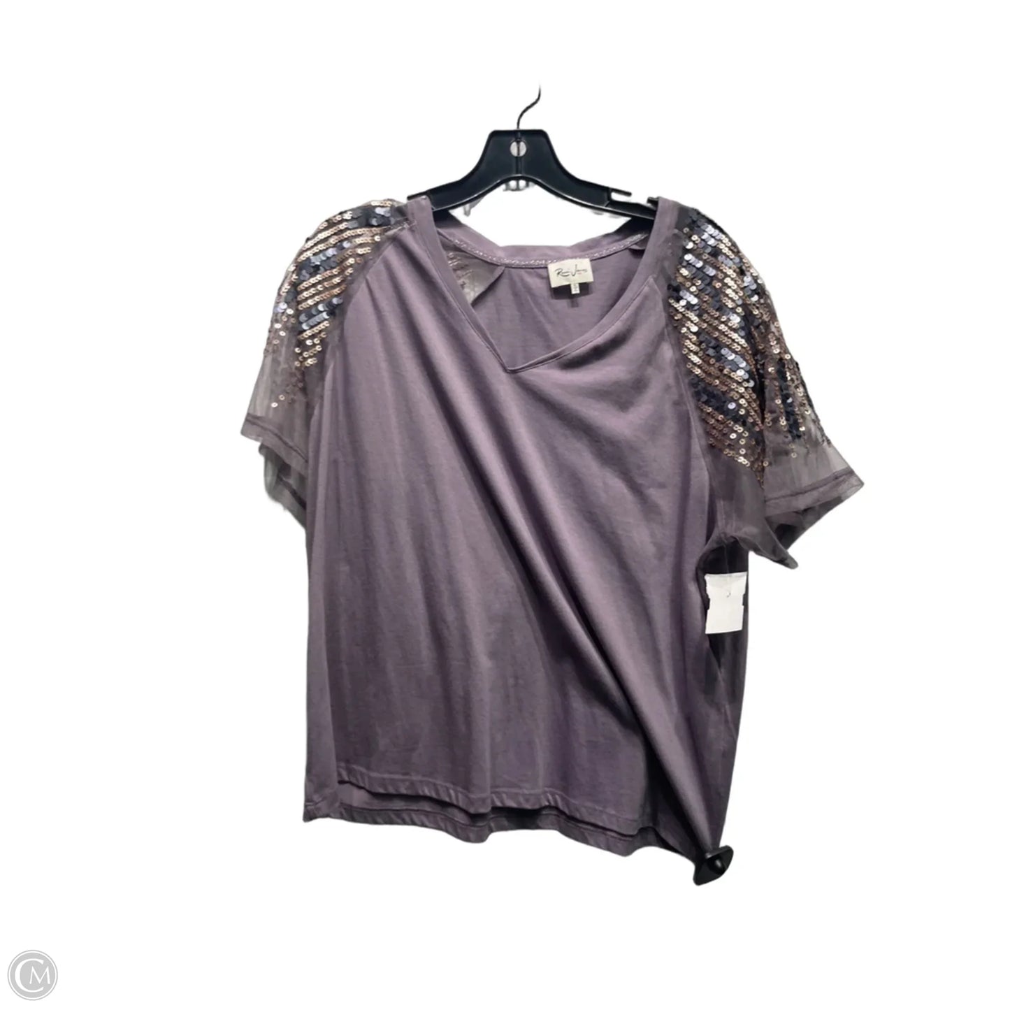 Top Short Sleeve By remi james In Purple, Size: Xl