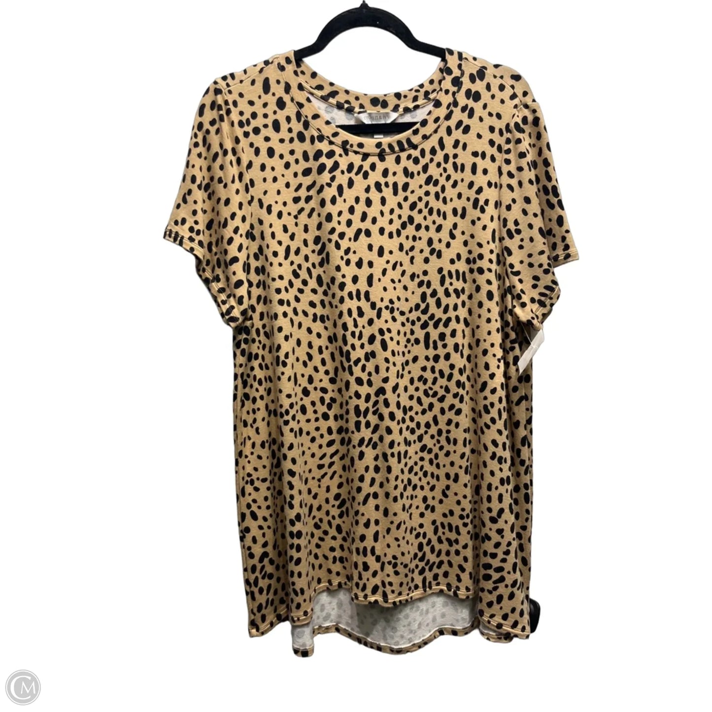 Top Short Sleeve By Crown And Ivy In Animal Print, Size: 1x