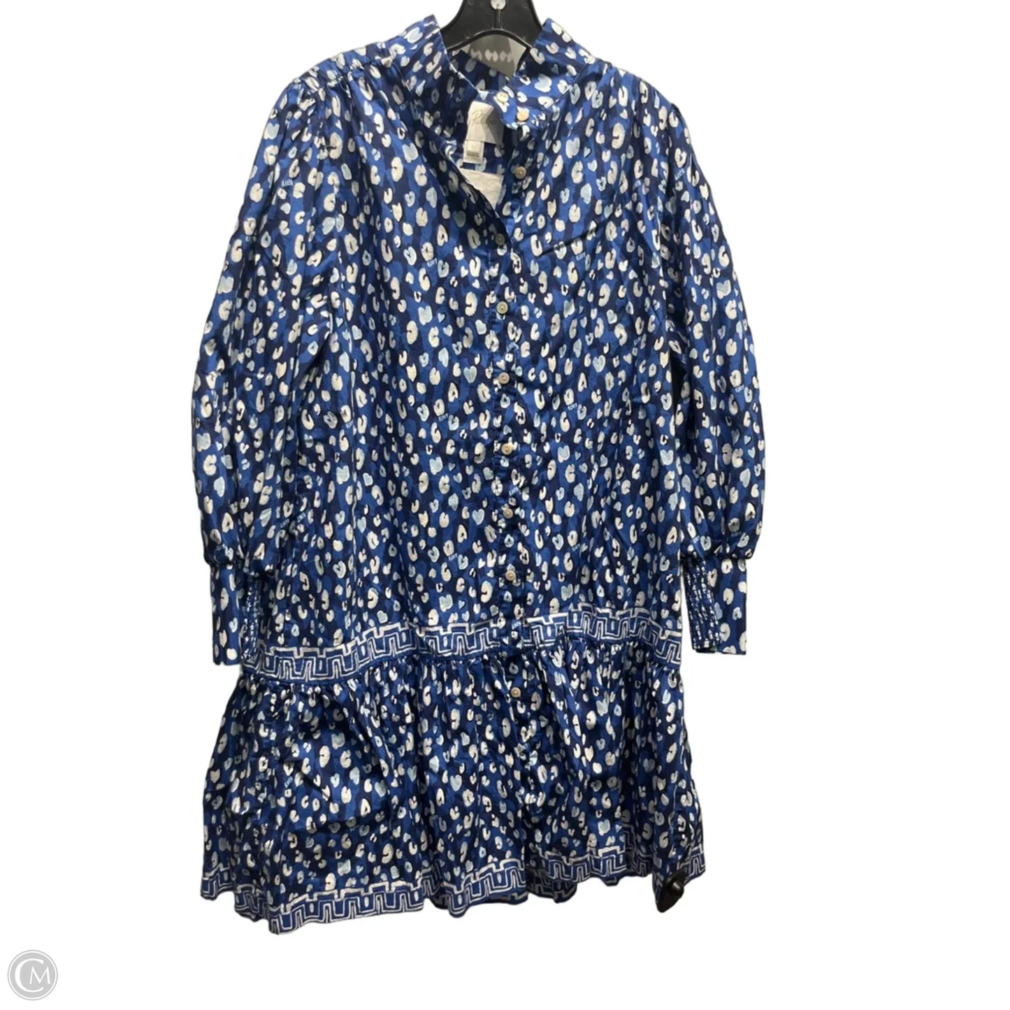 Dress Designer By Lilly Pulitzer In Blue & White, Size: 12