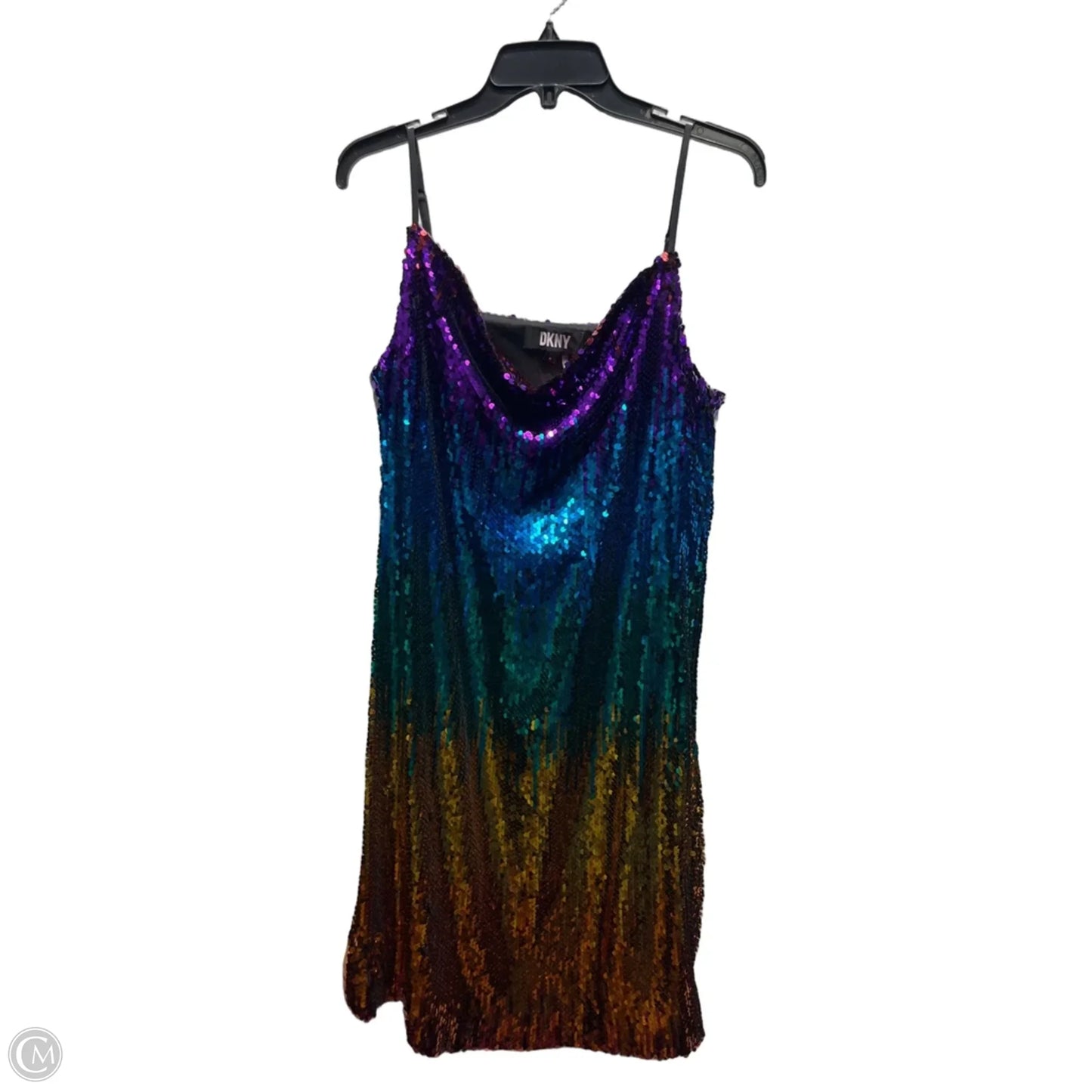 Dress Party Short By Dkny In Rainbow Print, Size: M