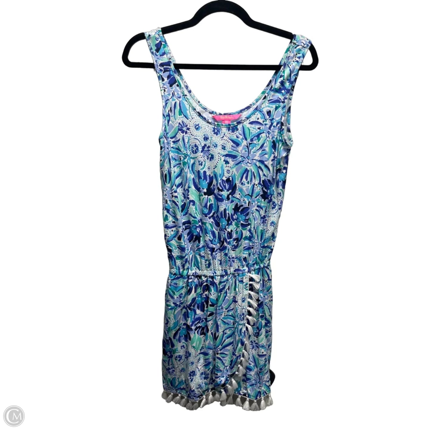 Romper Designer By Lilly Pulitzer In Blue & White, Size: Xs
