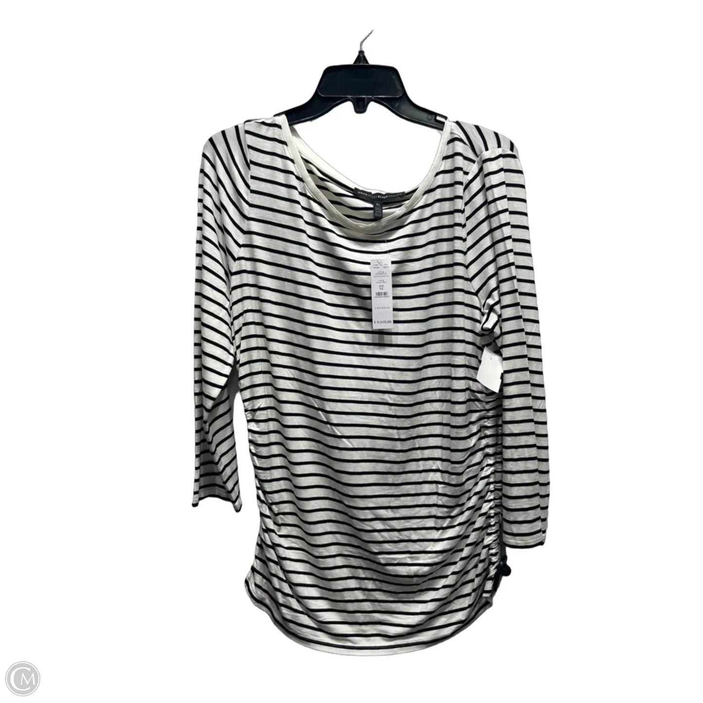 Top Long Sleeve By White House Black Market In Black & White, Size: Xl