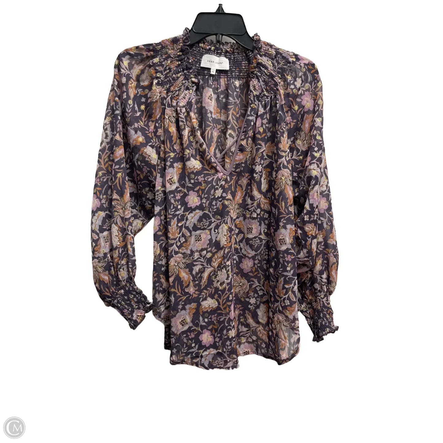 Blouse Long Sleeve By Dear John In Purple, Size: Xs