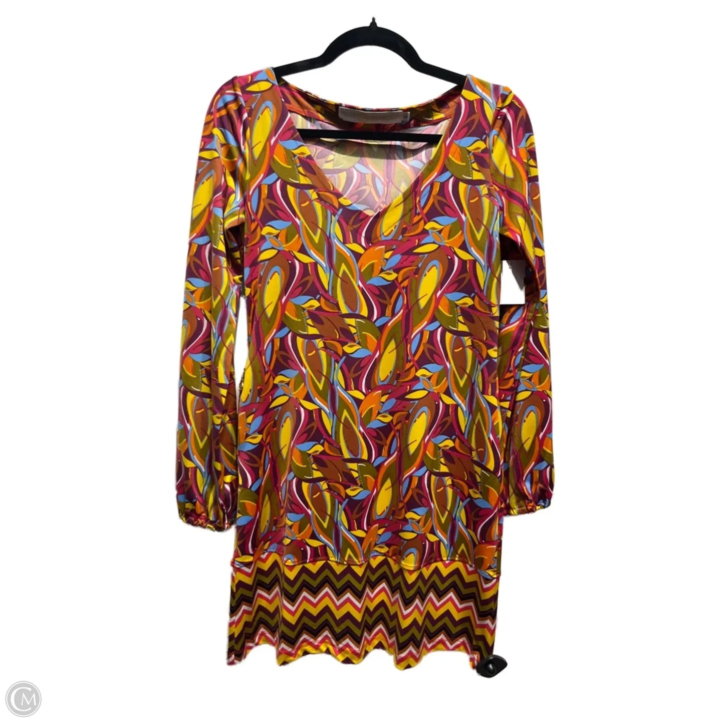 Dress Work By Tracy Negoshian In Orange & Purple, Size: Xs