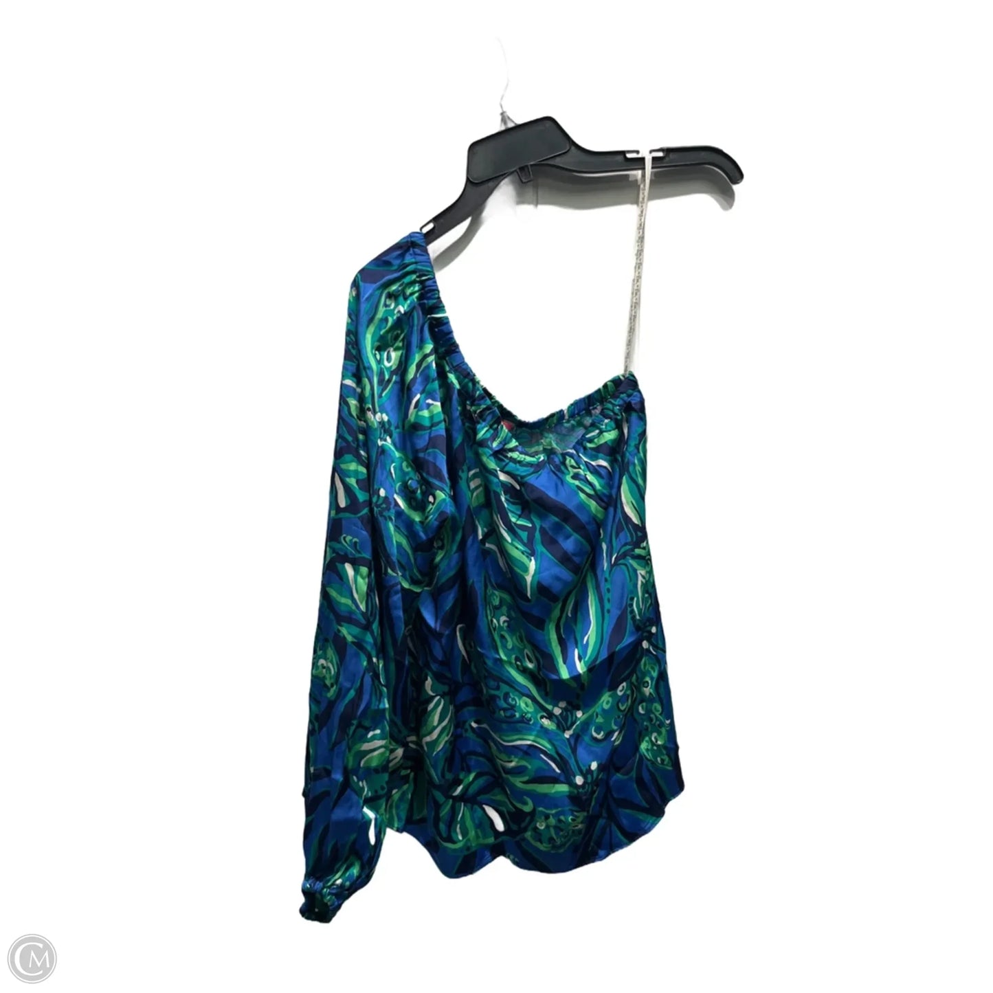 Blouse Designer By Lilly Pulitzer In Blue & Green, Size: M