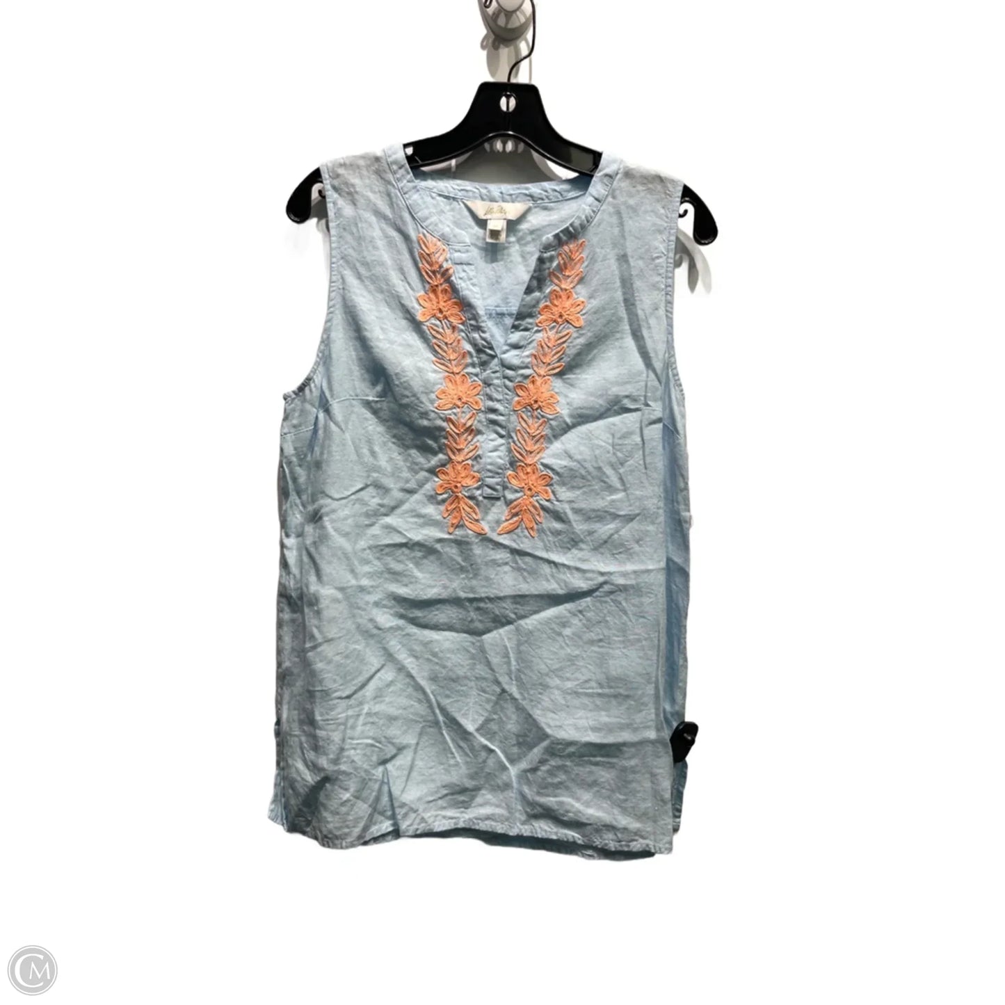 Top Sleeveless Designer By Lilly Pulitzer In Blue & Orange, Size: M