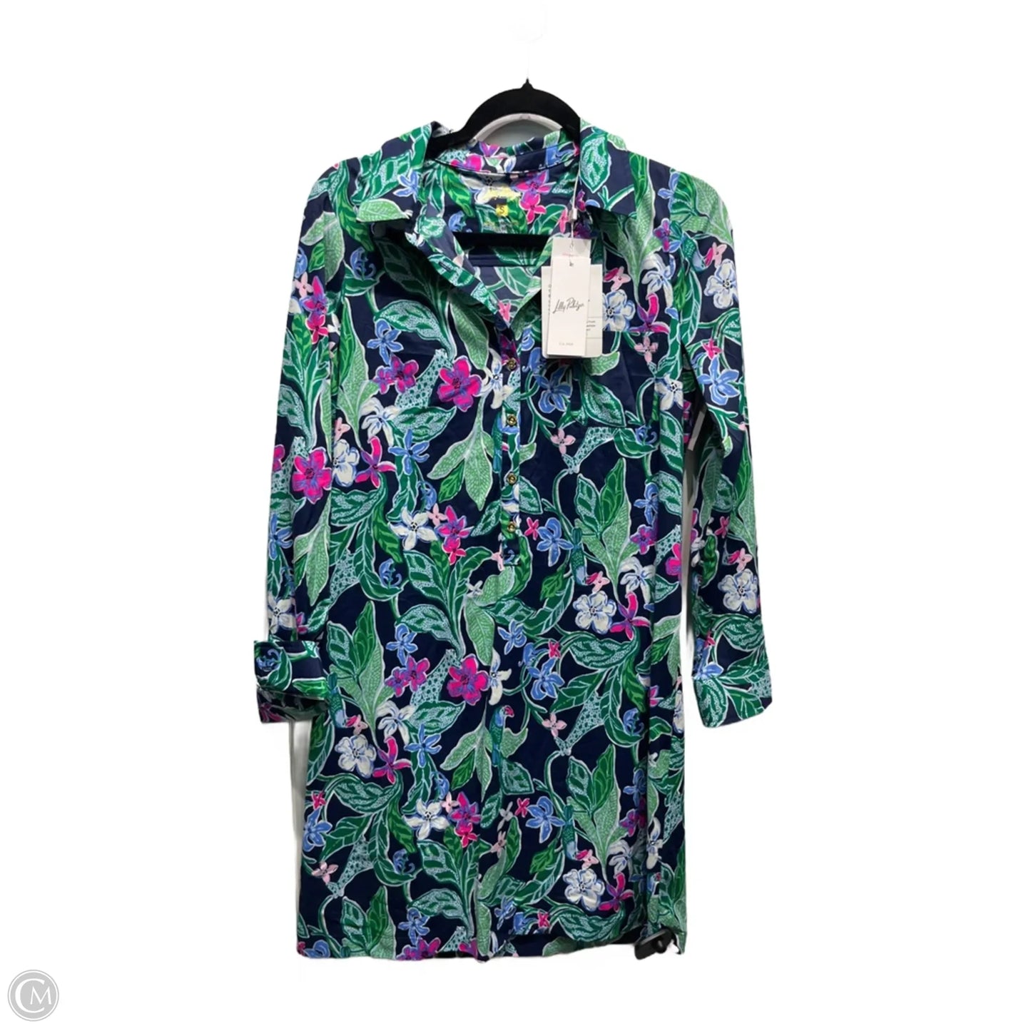 Dress Designer By Lilly Pulitzer In Blue & Green, Size: S