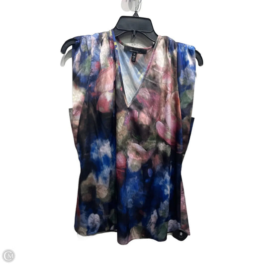 Top Sleeveless By White House Black Market In Blue & Pink, Size: S