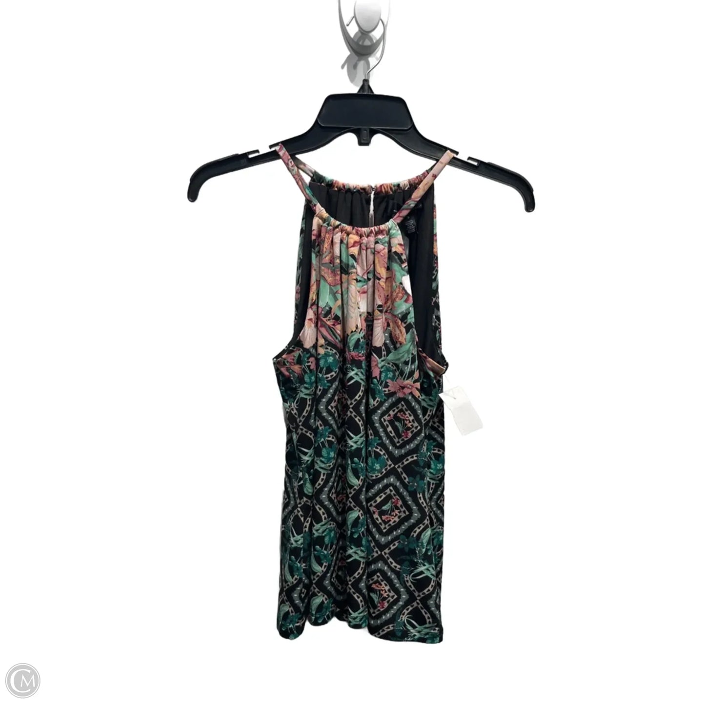 Top Sleeveless By White House Black Market In Green & Pink, Size: S