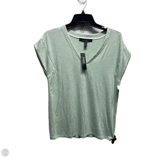 Top Short Sleeve By White House Black Market In Green & White, Size: Xs