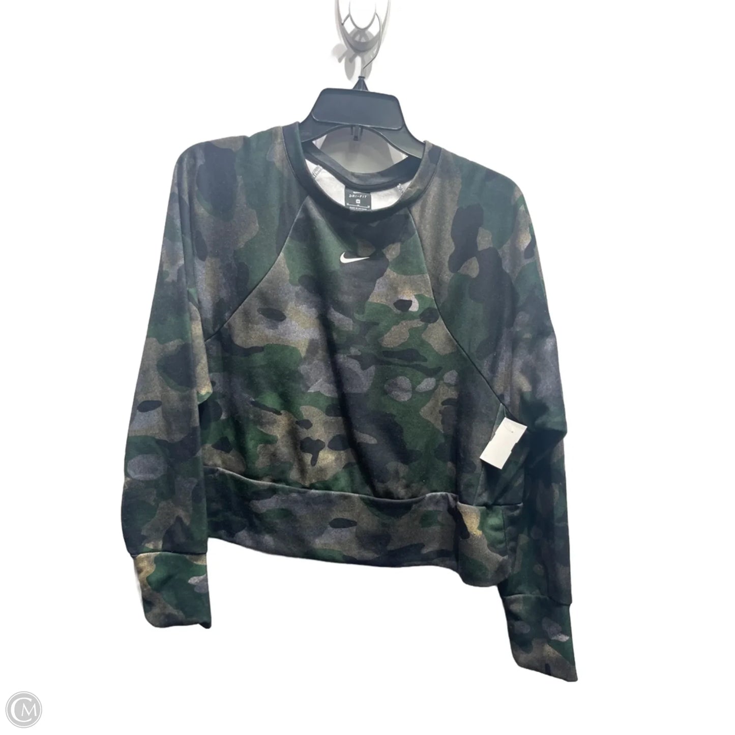 Athletic Sweatshirt Crewneck By Nike Apparel In Green, Size: M