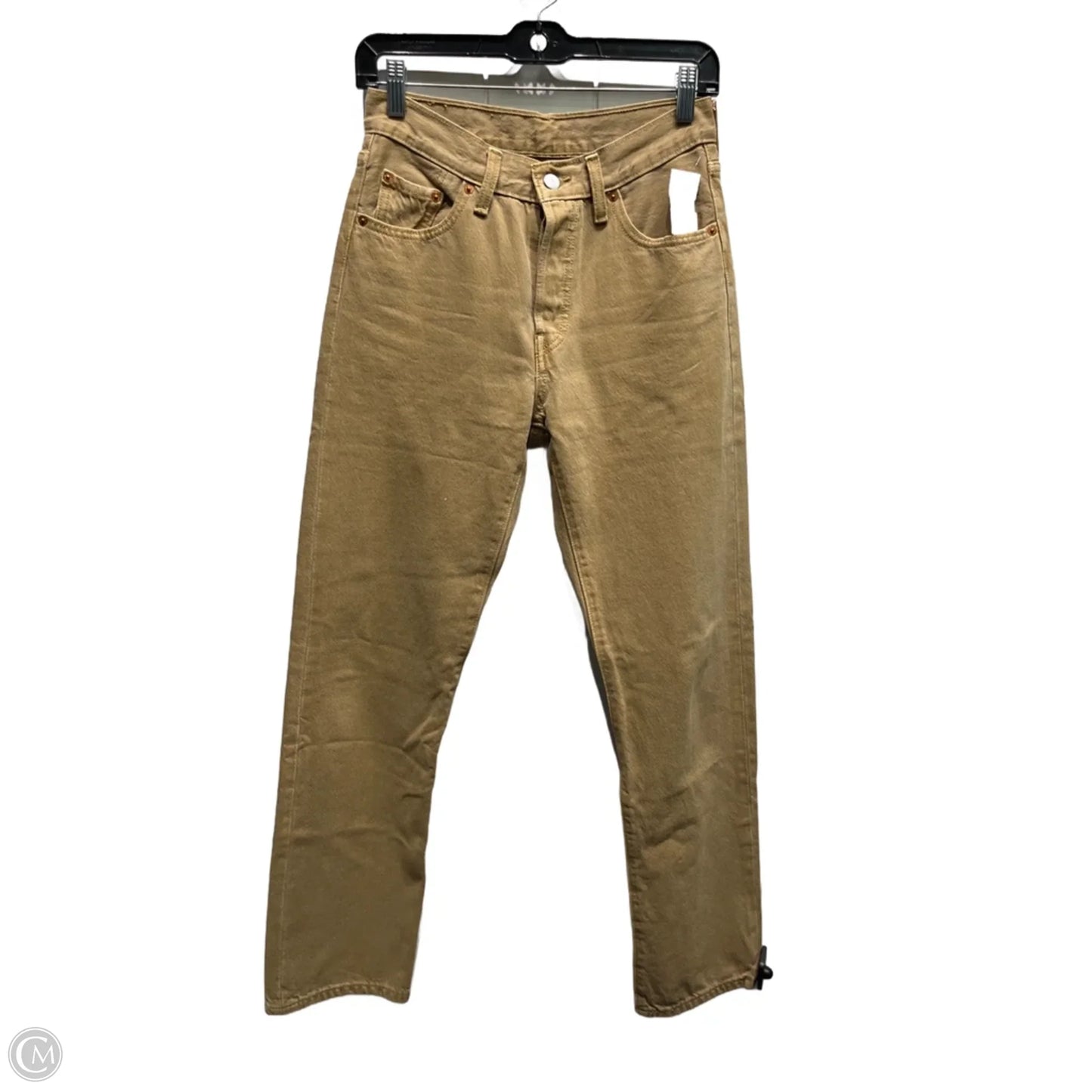 Jeans Straight By Levis In Tan Denim, Size: 2