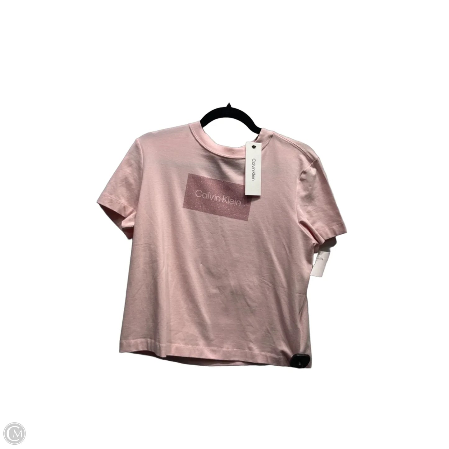 Top Short Sleeve Basic By Calvin Klein In Pink, Size: S