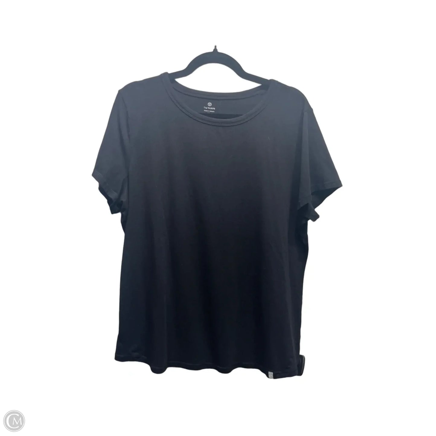 Top Short Sleeve Basic By Talbots In Black, Size: Xl