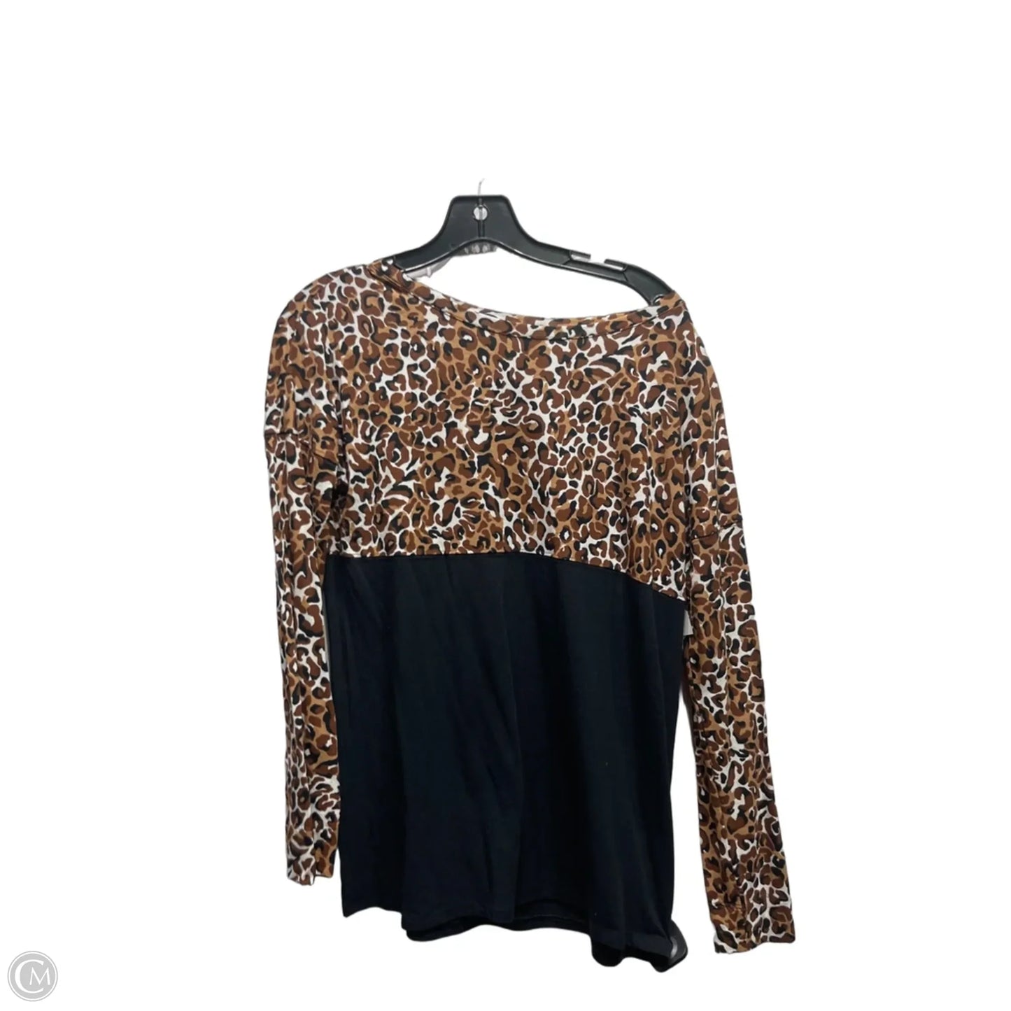 Top Long Sleeve Designer By Lilly Pulitzer In Black & Brown, Size: Xs