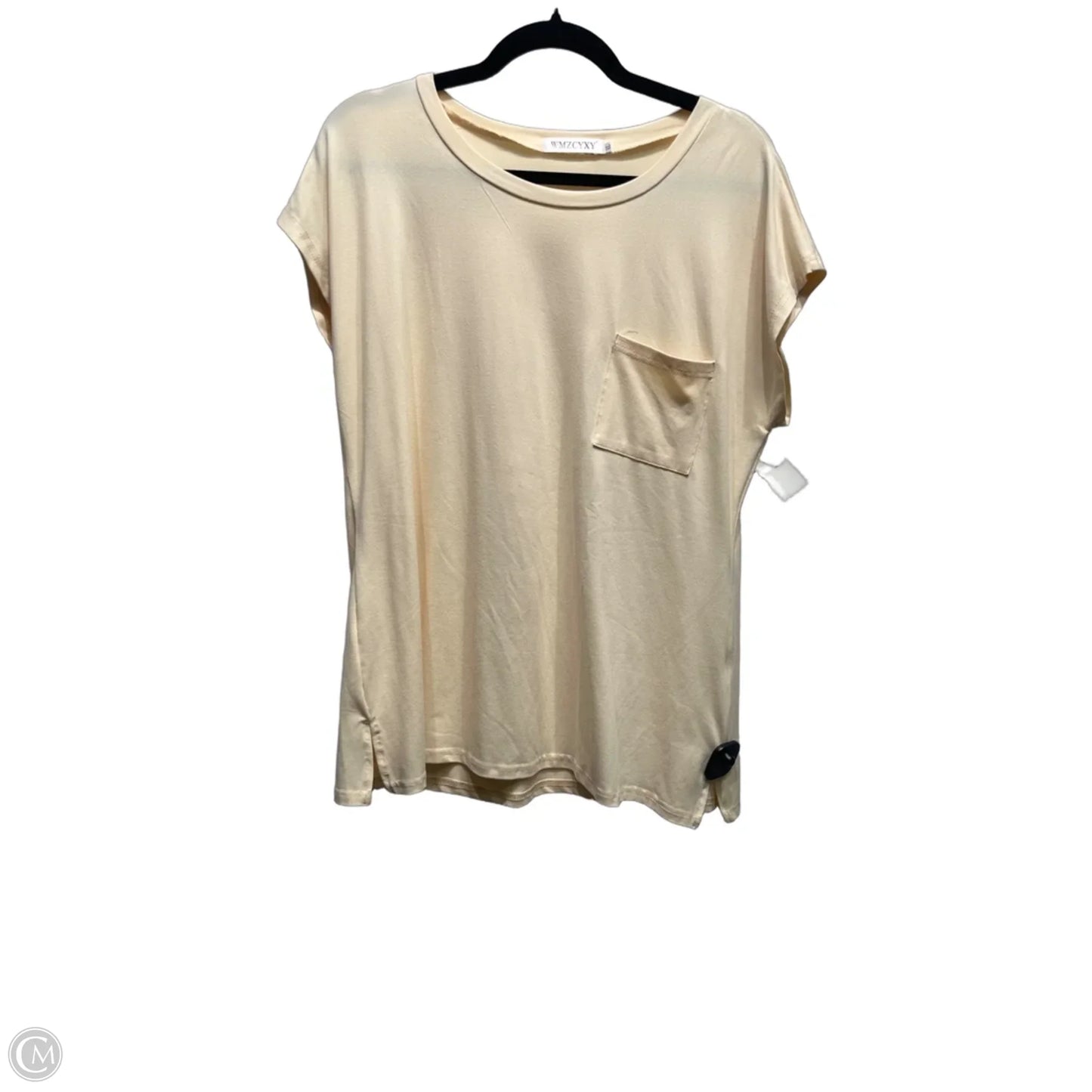 Top Short Sleeve By WMZCYXY In Cream, Size: Xl