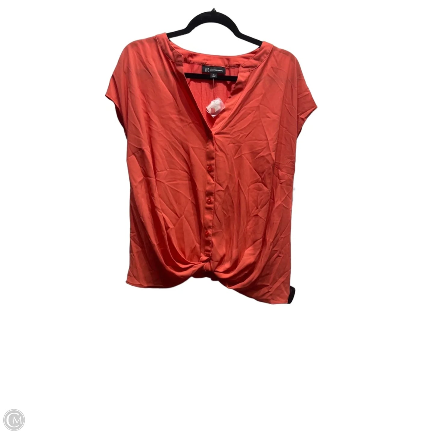 Top Short Sleeve By Inc In Orange, Size: Xl
