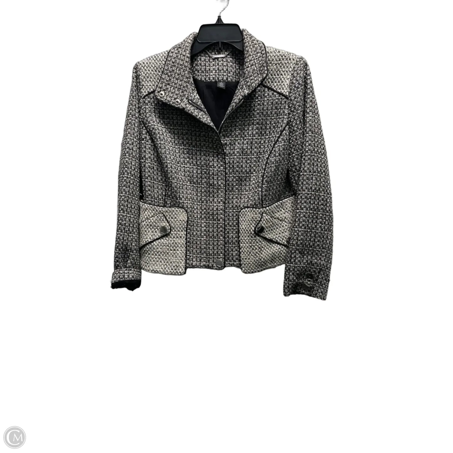 Jacket Denim By White House Black Market In Black & White, Size: M