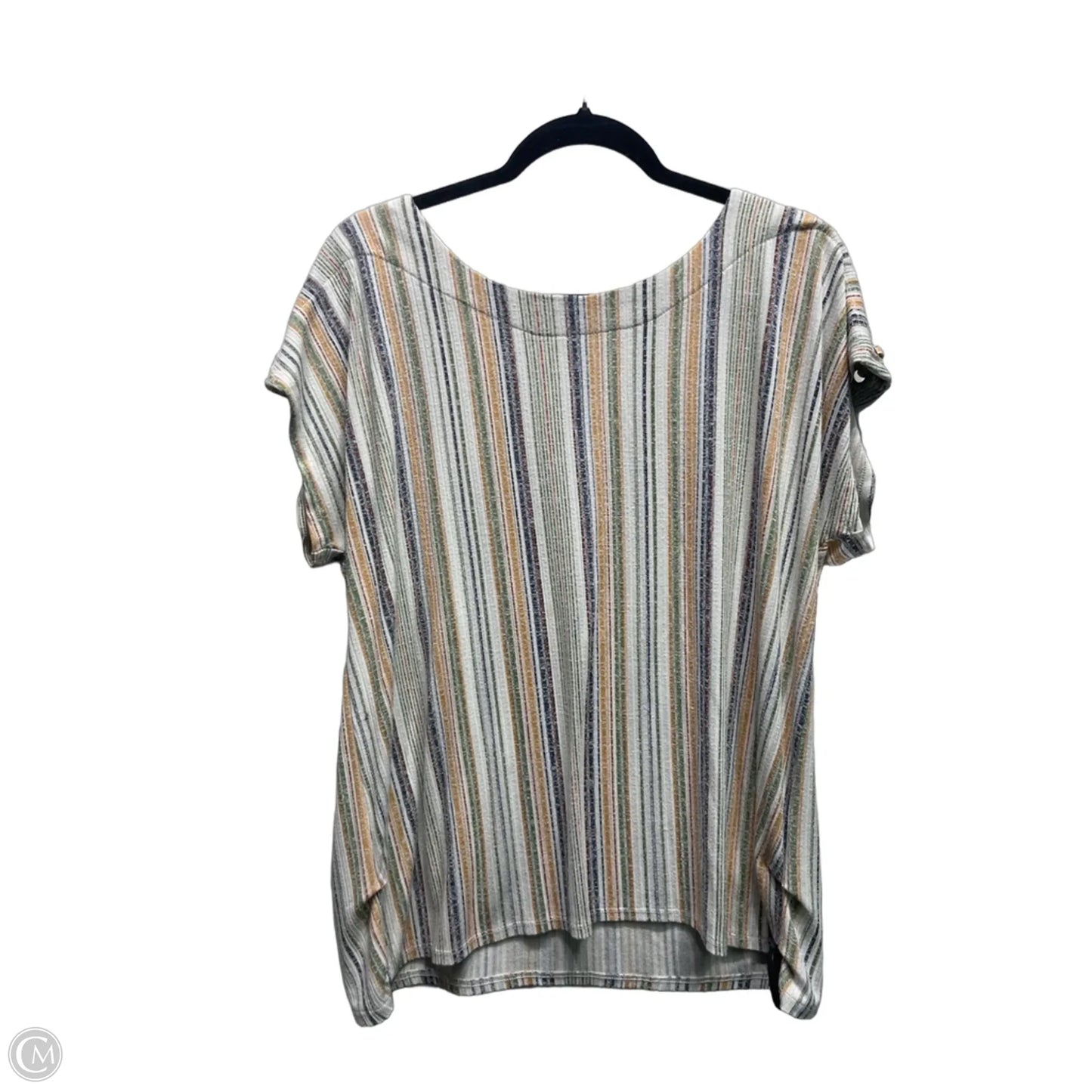 Top Short Sleeve By Cure In Blue & Orange, Size: Xl