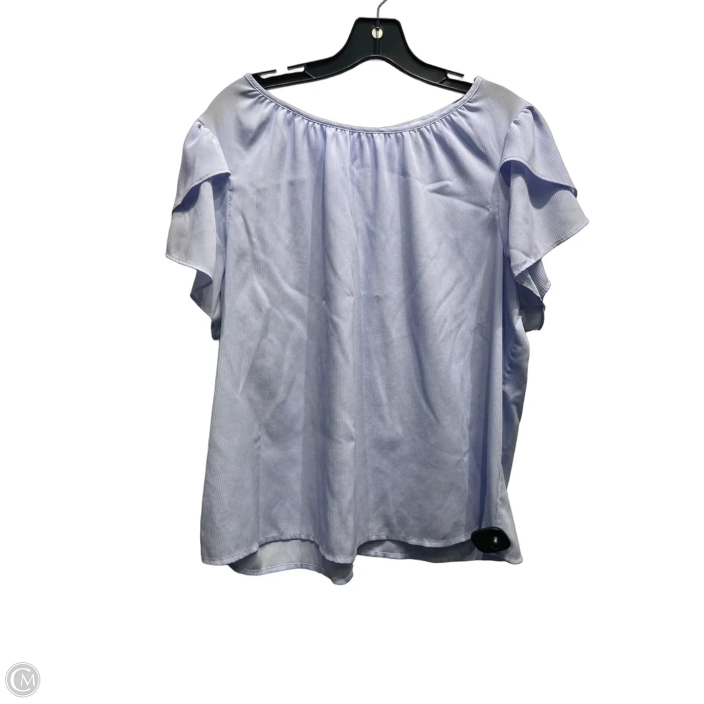 Top Short Sleeve By Nine West Apparel In Purple, Size: Xxl