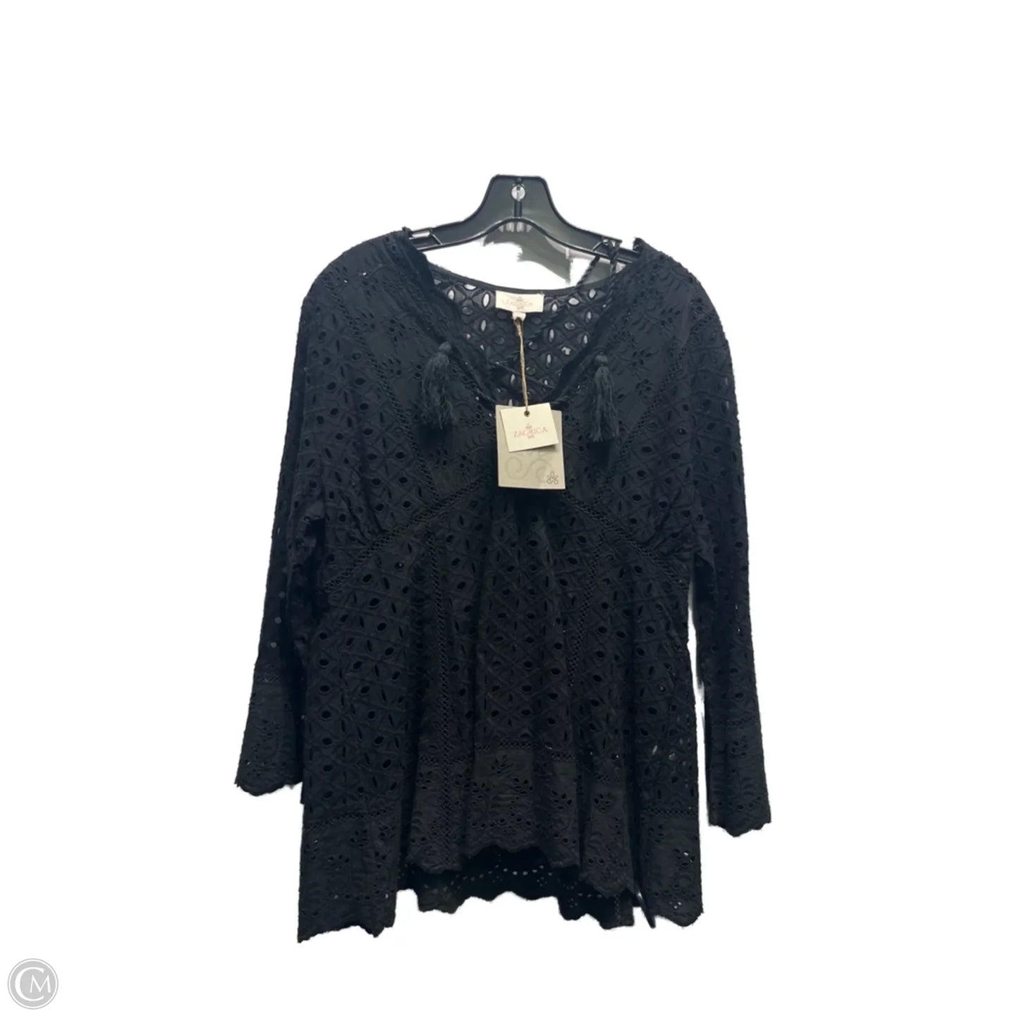 Top Long Sleeve By ZAGRICA In Black, Size: Xl