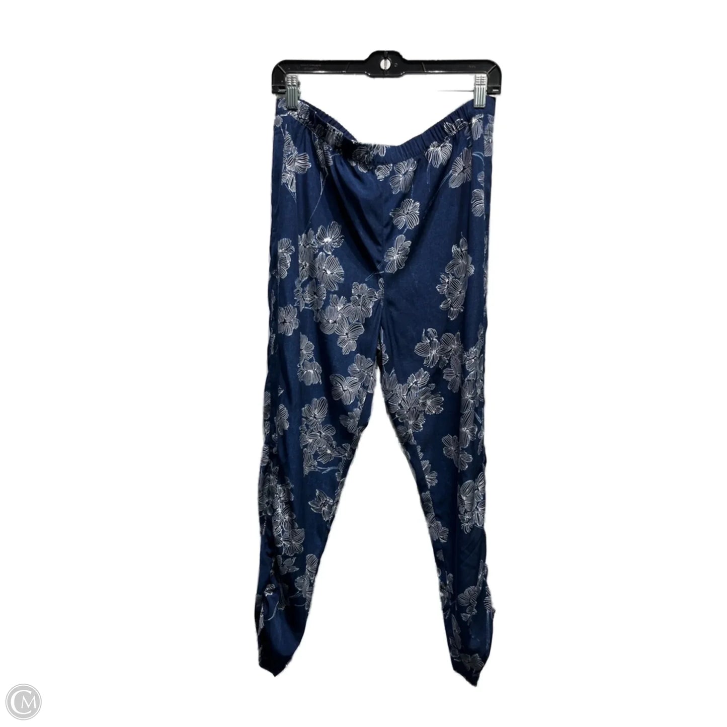 Pants Wide Leg By Chicos In Blue & White, Size: M