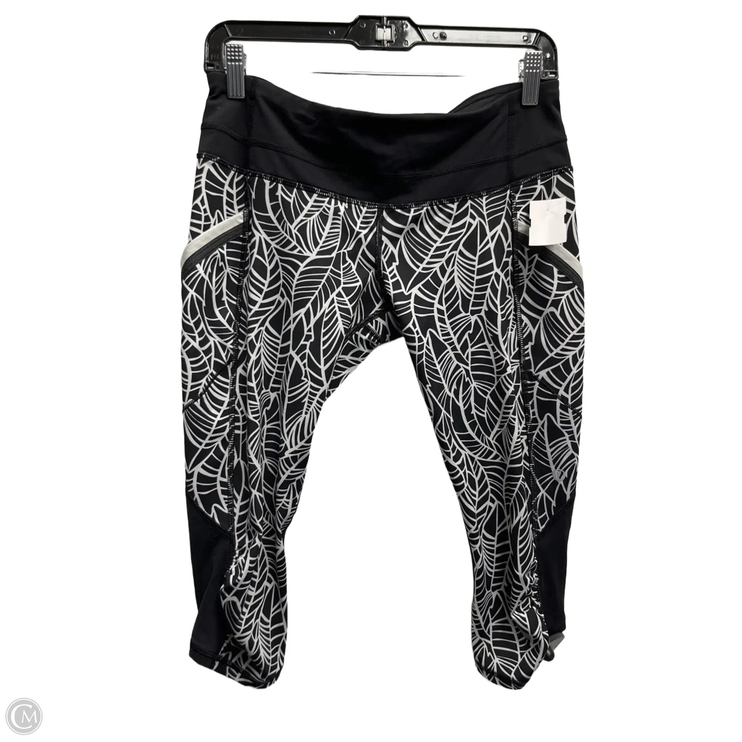 Athletic Capris By Lululemon In Black & White, Size: 8