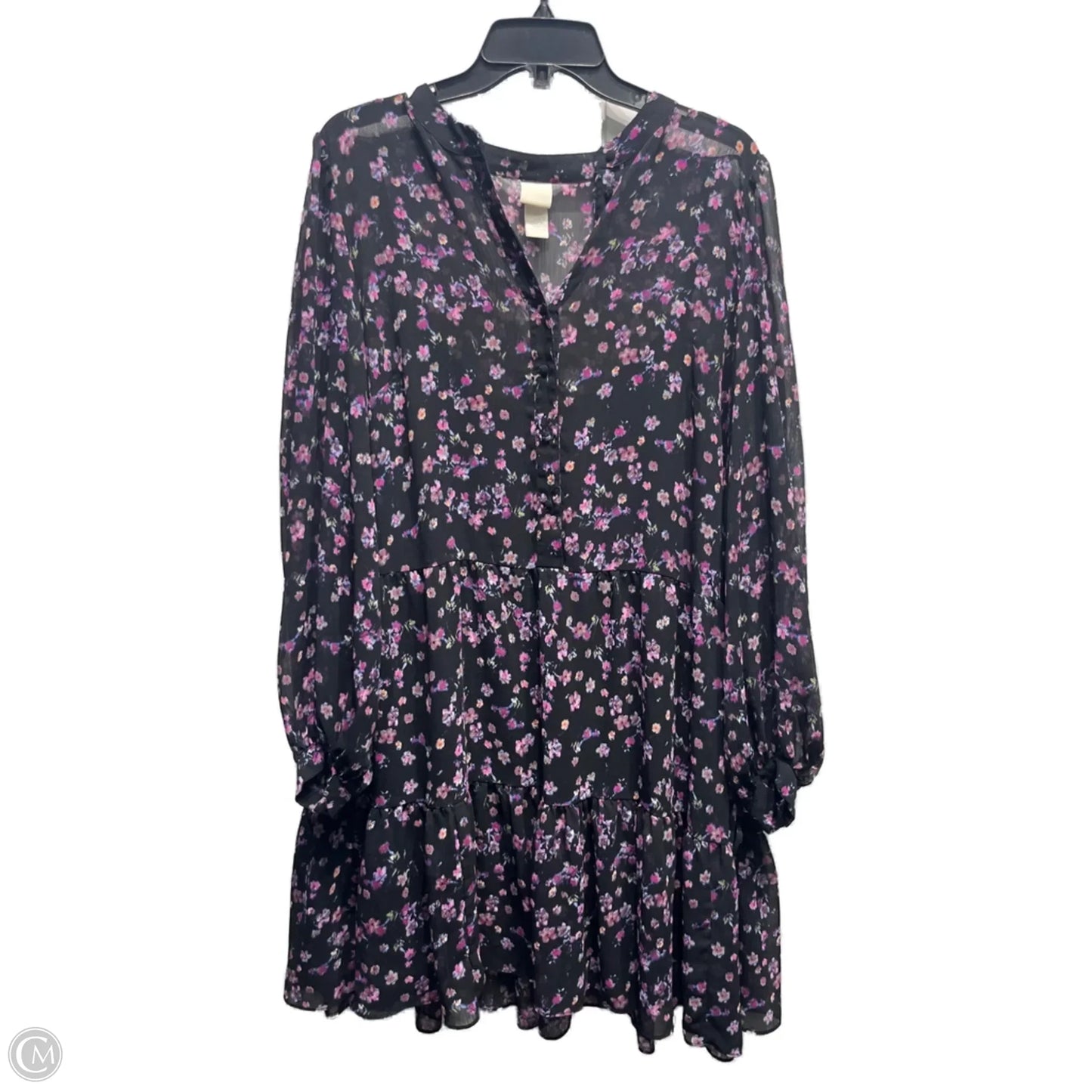 Dress Party Short By H&m In Black & Purple, Size: L