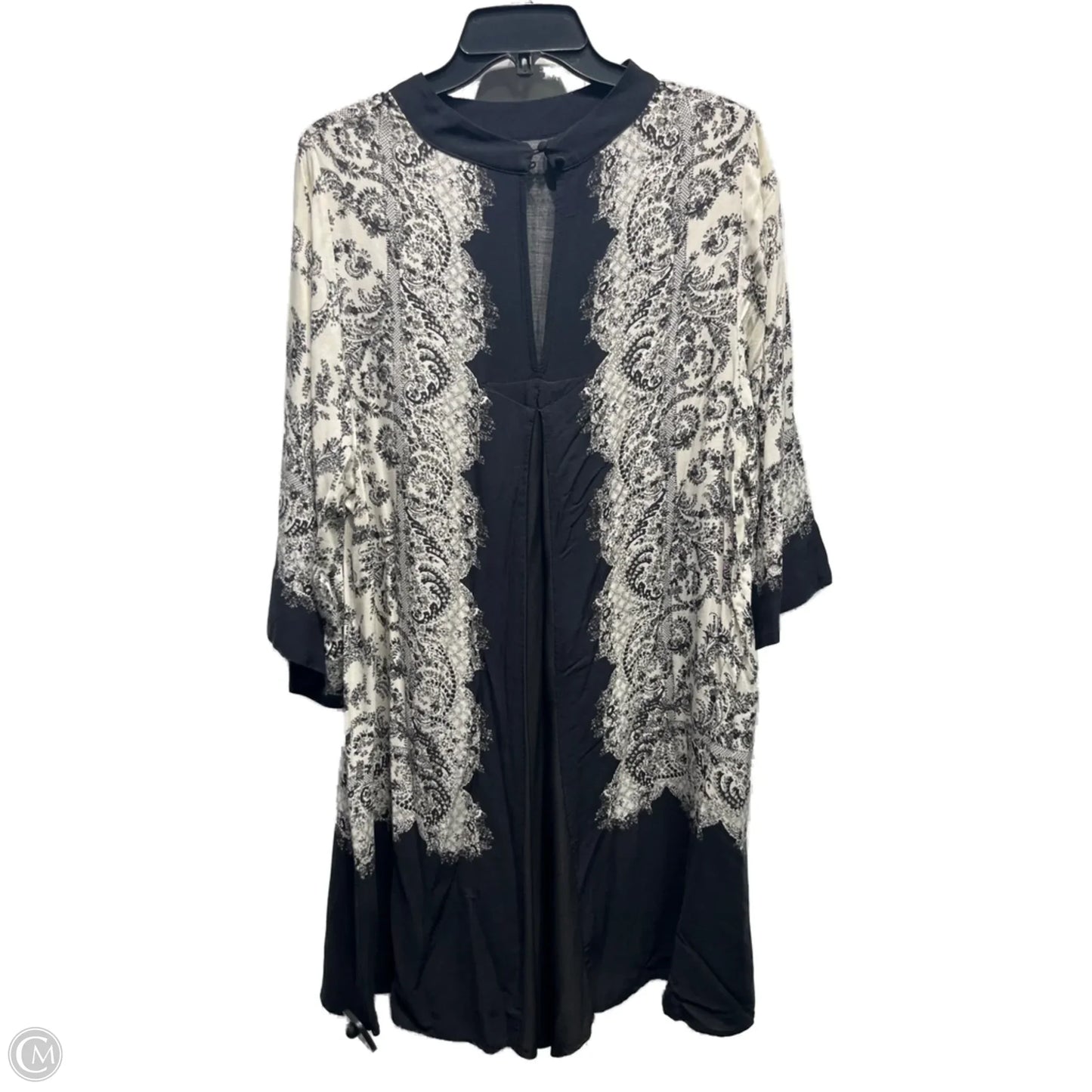 Dress Casual Short By H&m In Black & Cream, Size: 14