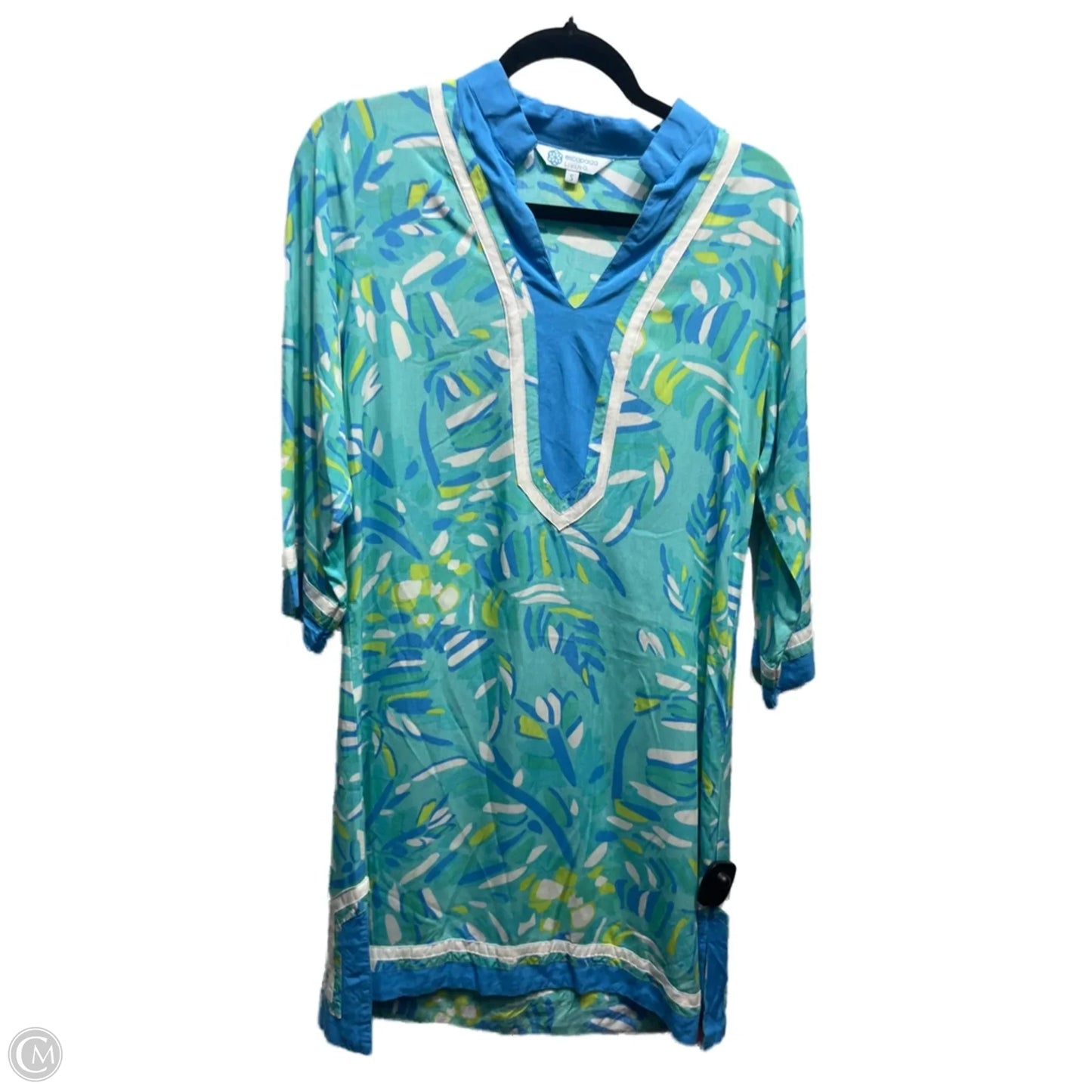 Dress Casual Short By Escapada Living In Blue & White, Size: S