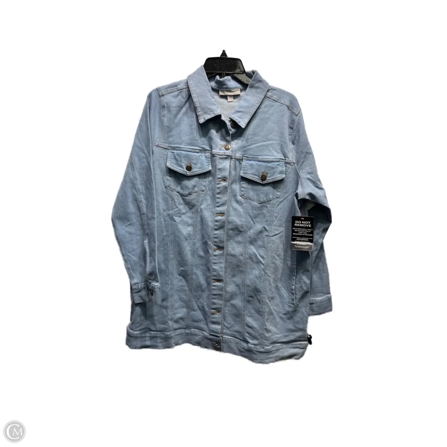 Jacket Denim By Woman Within In Blue Denim, Size: 16