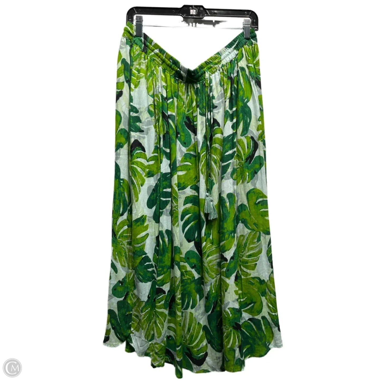 Skirt Maxi By GYPSIE BLU In Green & White, Size: Xl