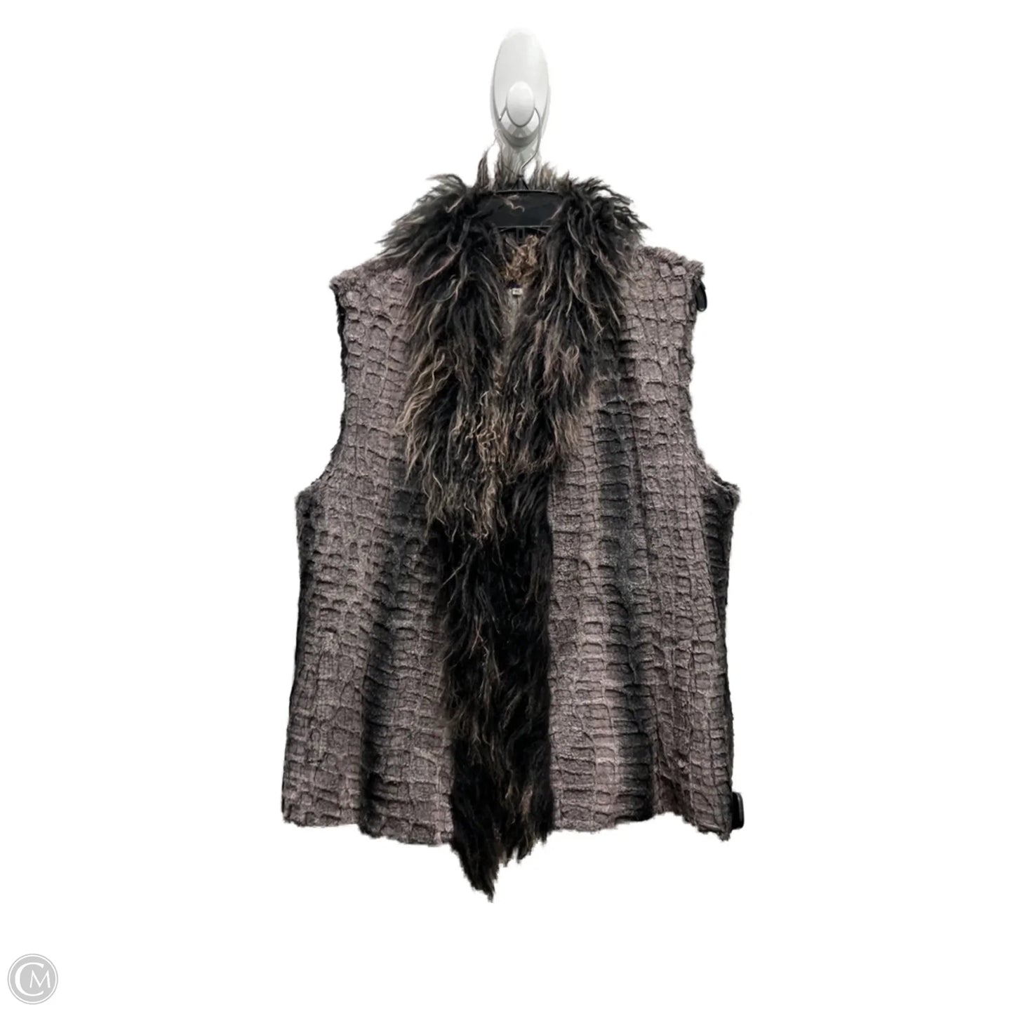 Vest Faux Fur & Sherpa By tandio In Brown, Size: Xl