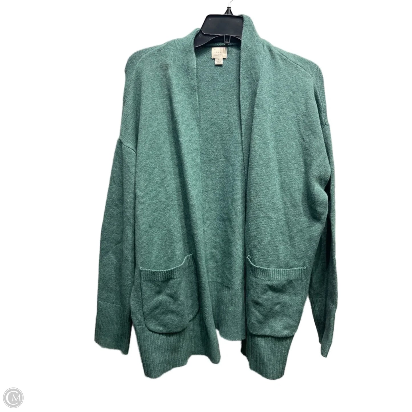 Sweater Cardigan By A New Day In Green, Size: L