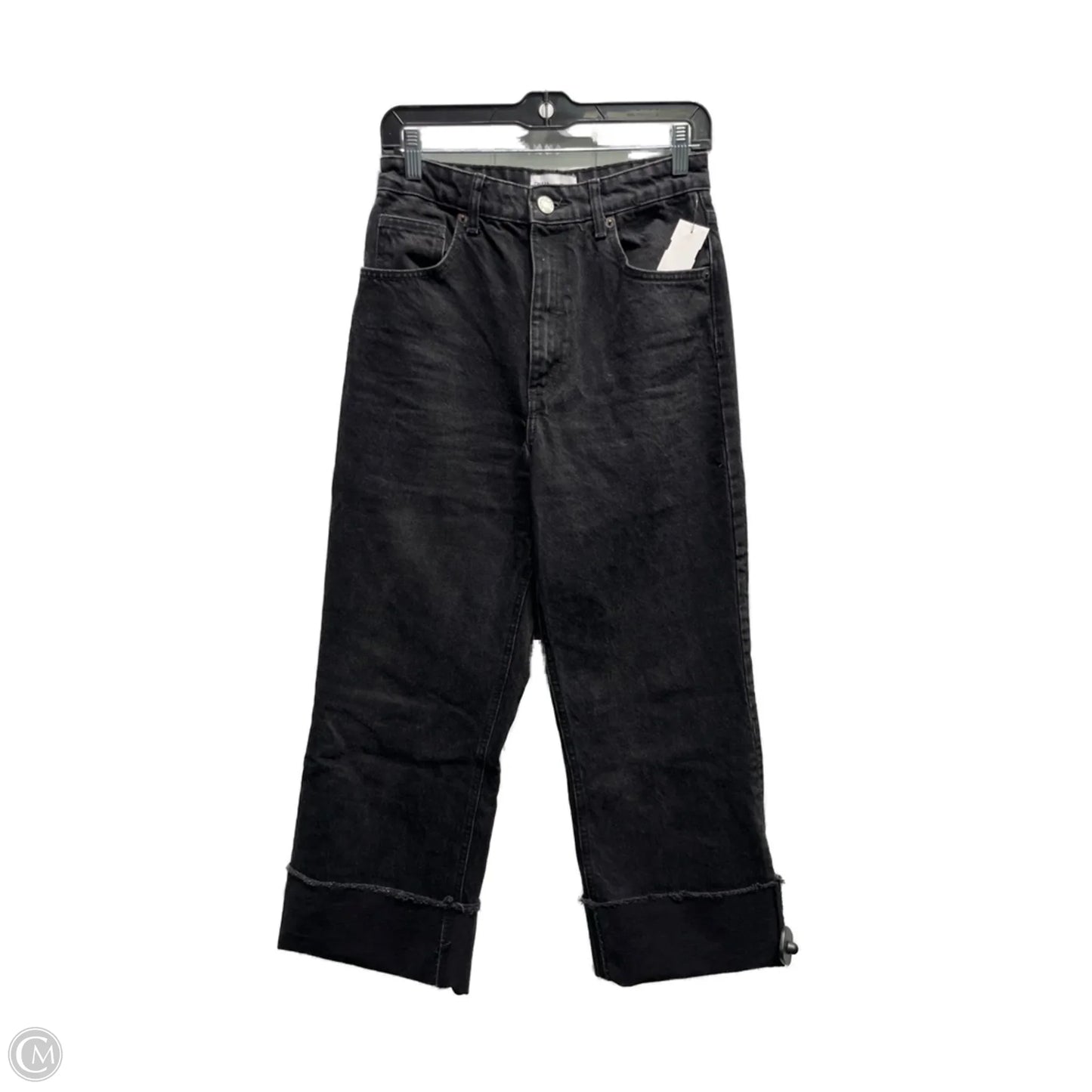 Jeans Cropped By Zara In Black Denim, Size: 6